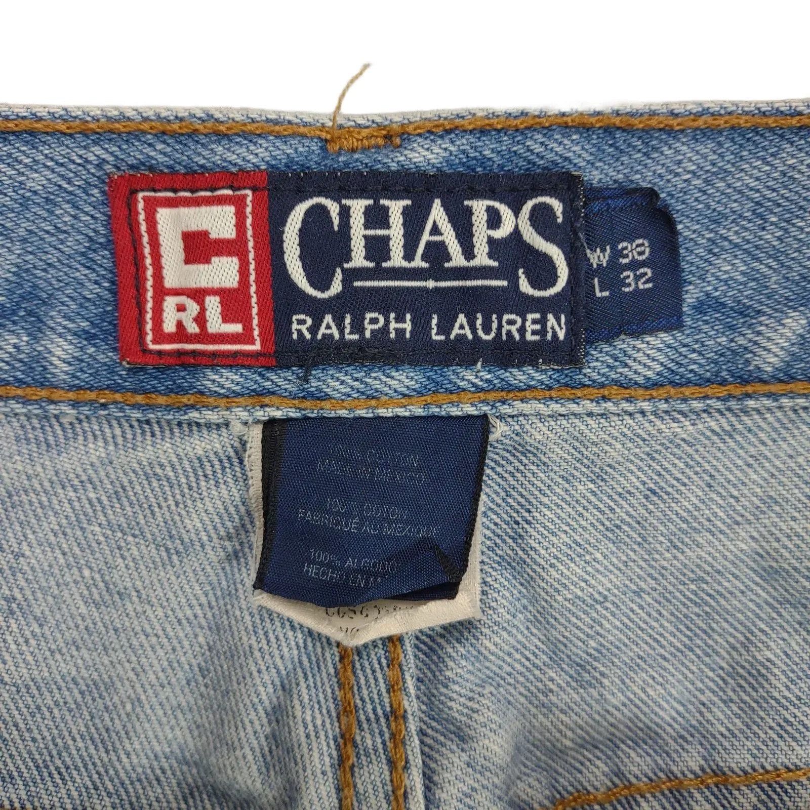 Chaps Ralph Lauren Vtg 1990s Chaps Ralph Lauren Men's 38x32 Stone Wash Jeans Size US 38 / EU 54 - 3 Thumbnail