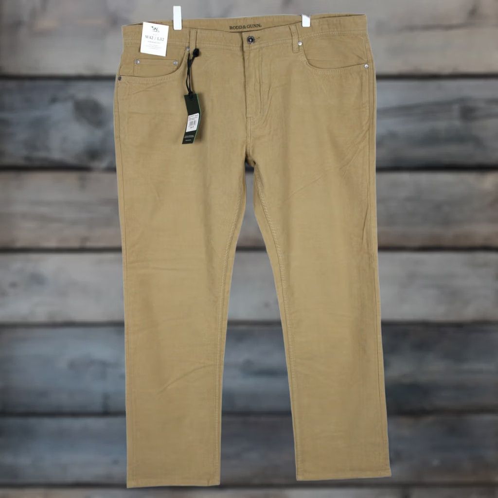 Rodd & Gunn VINTAGE Rodd & Gunn Men's Albury Straight Pants 42 x 32 Tussok Khaki Beige Khakis 42 Mens Pants Regular 42x32 Men’s Khaki Size US 42 / EU 58 - 1 Thumbnail