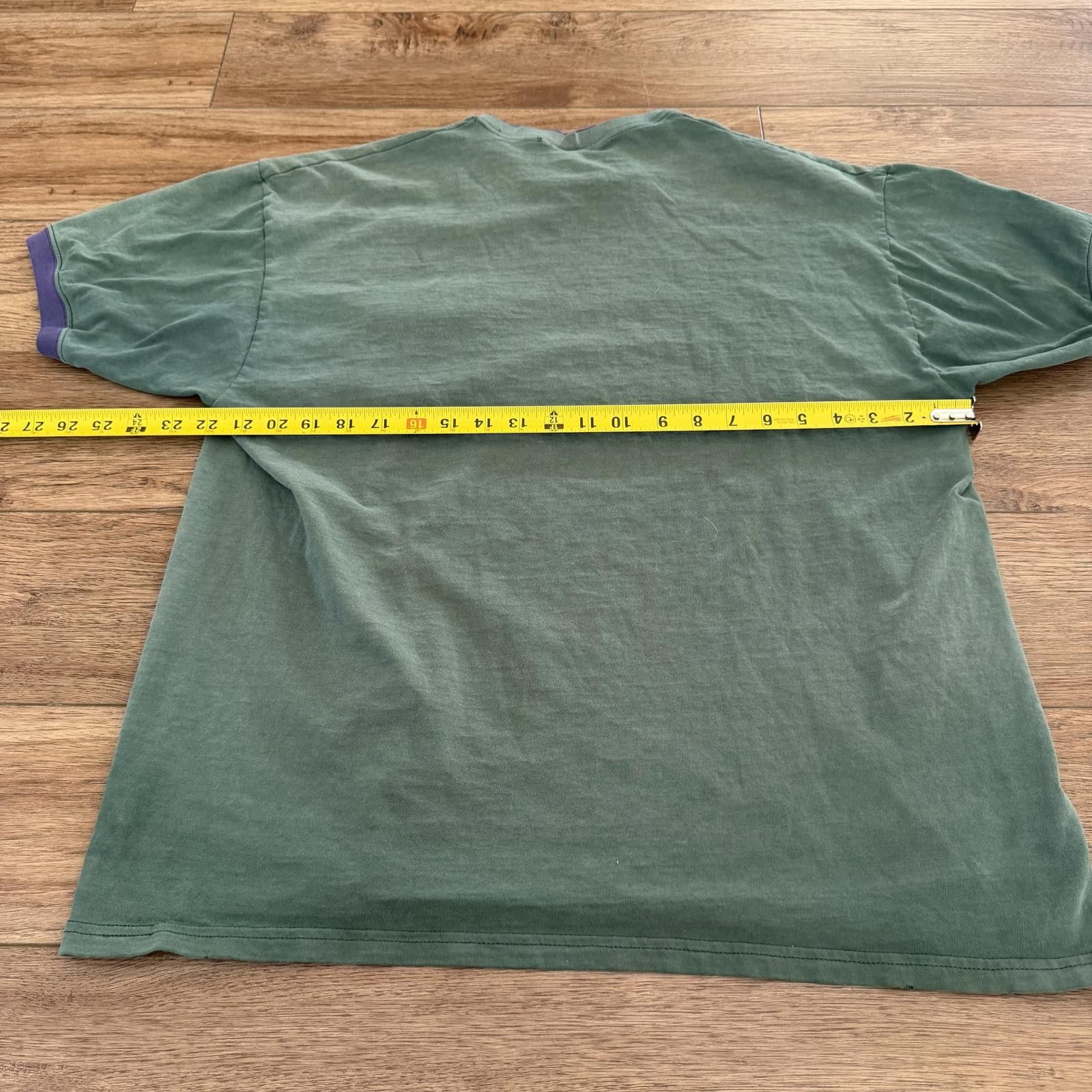 Basic Editions Vintage 90s Sun Faded Distressed Ringer Pocket Shirt Grunge Size US L / EU 52-54 / 3 - 7 Thumbnail