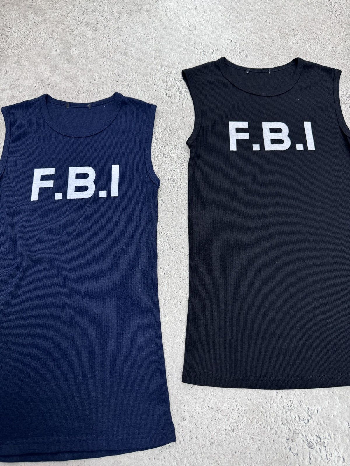 Japanese Brand × Vintage 2000's Vintage FBI TANK TOP X2 Inspector Y2k Size US L / EU 52-54 / 3 - 6 Thumbnail