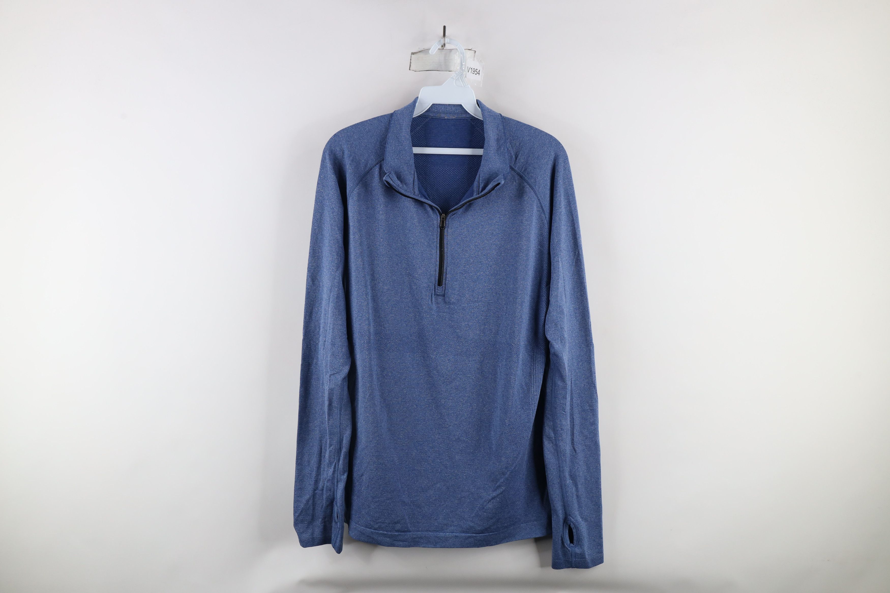 Lululemon × Vintage Lululemon Vent Tech Knit Half Zip Pullover Top Shirt Blue Size US M / EU 48-50 / 2 - 1 Thumbnail