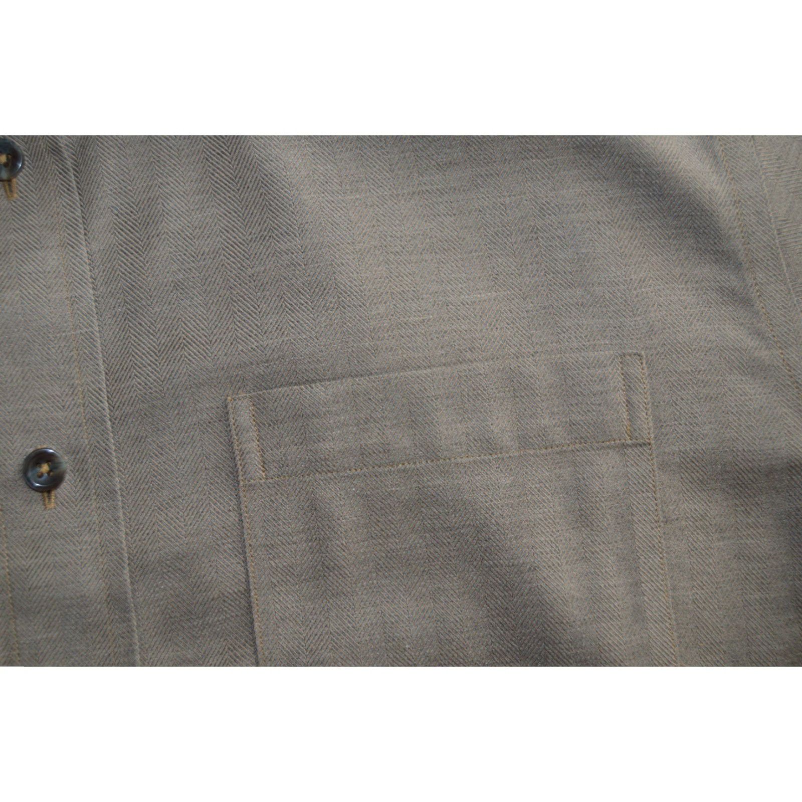 Enro ENRO Mens Dress Shirt Long Sleeve Brown Cotton Medium Pocket Size 40R - 3 Thumbnail