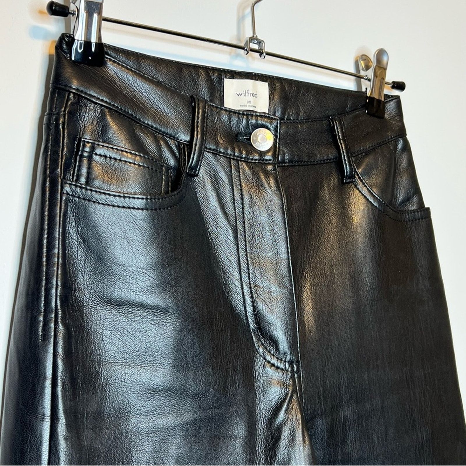 Aritzia Aritzia Wilfred The Melina™ Pant Faux Leather Size 24" / US 00 / IT 34 - 6 Thumbnail