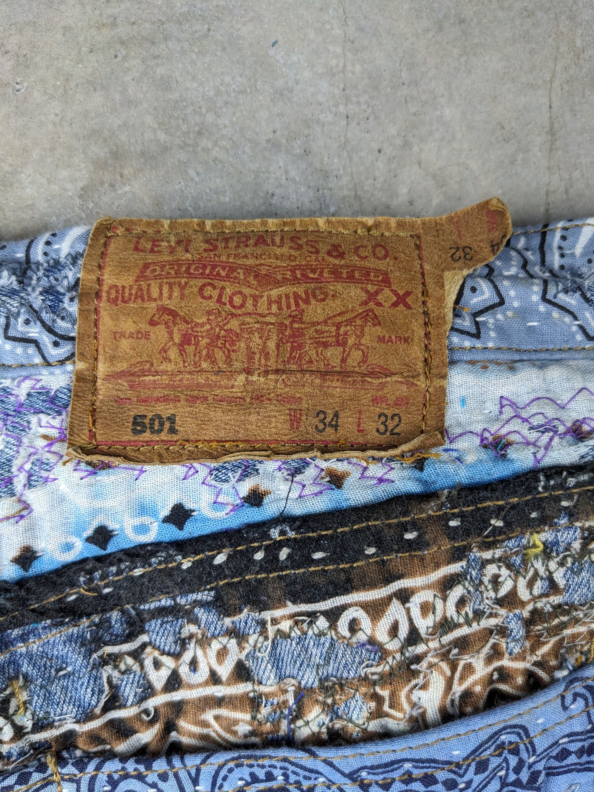 Levi's × Vintage Inspired Proleta Re Art Uroboros Kofu Levis Denim Size US 32 / EU 48 - 15 Thumbnail