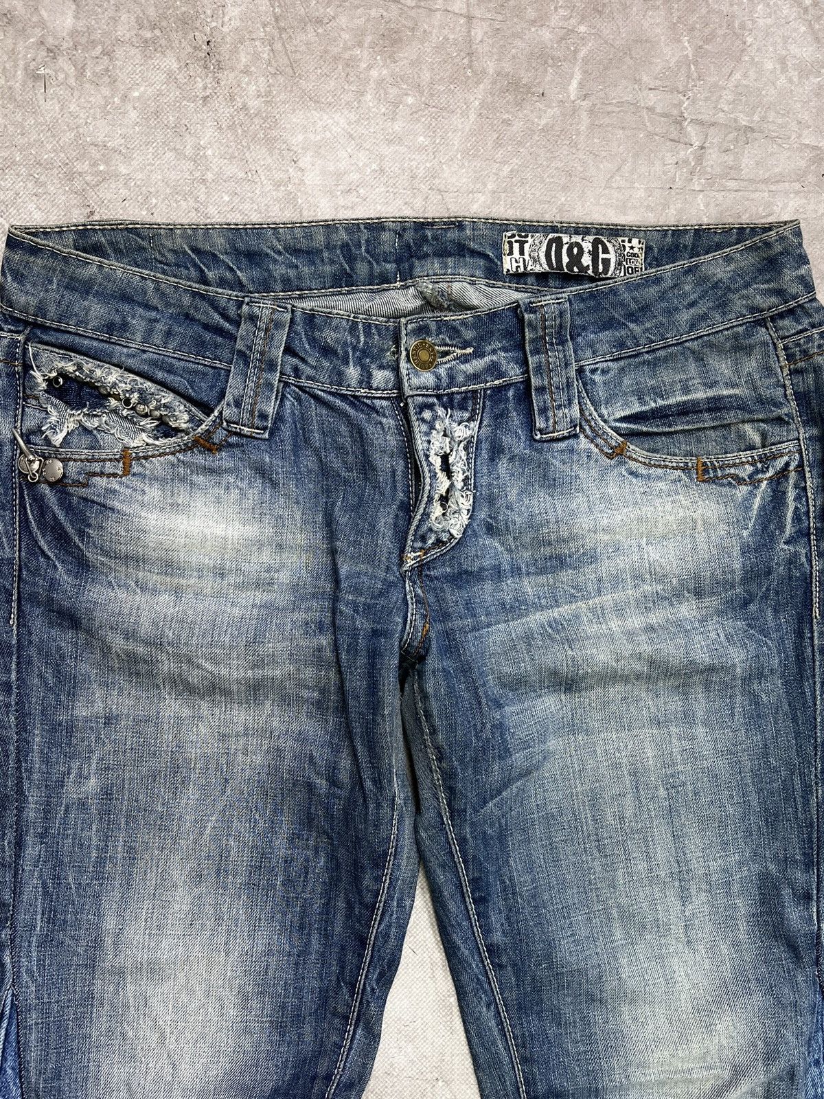 Dolce & Gabbana Dolce Gabbana flared distressed jeans y2k hype tornado mart Size US 33 - 3 Thumbnail