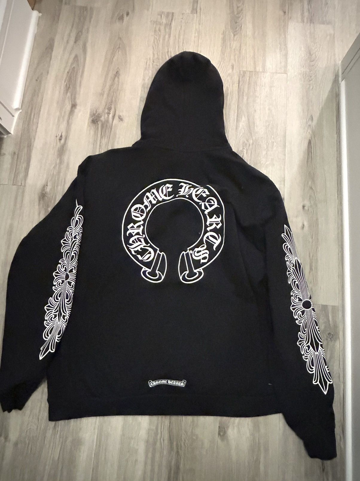 Vintage Chrome Hearts Floral Horse Shoe Thermal Hoodie