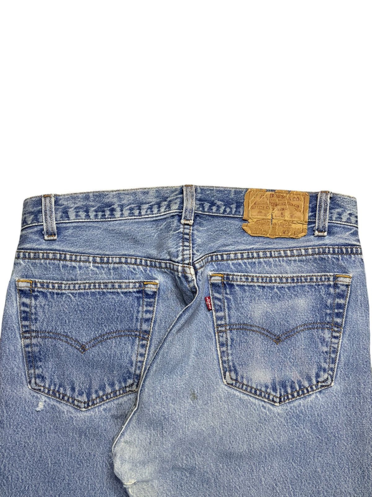 Levi's Vintage 80s Levis 501xx Blue Wash Distressed Jeans Size US 31 - 10 Thumbnail