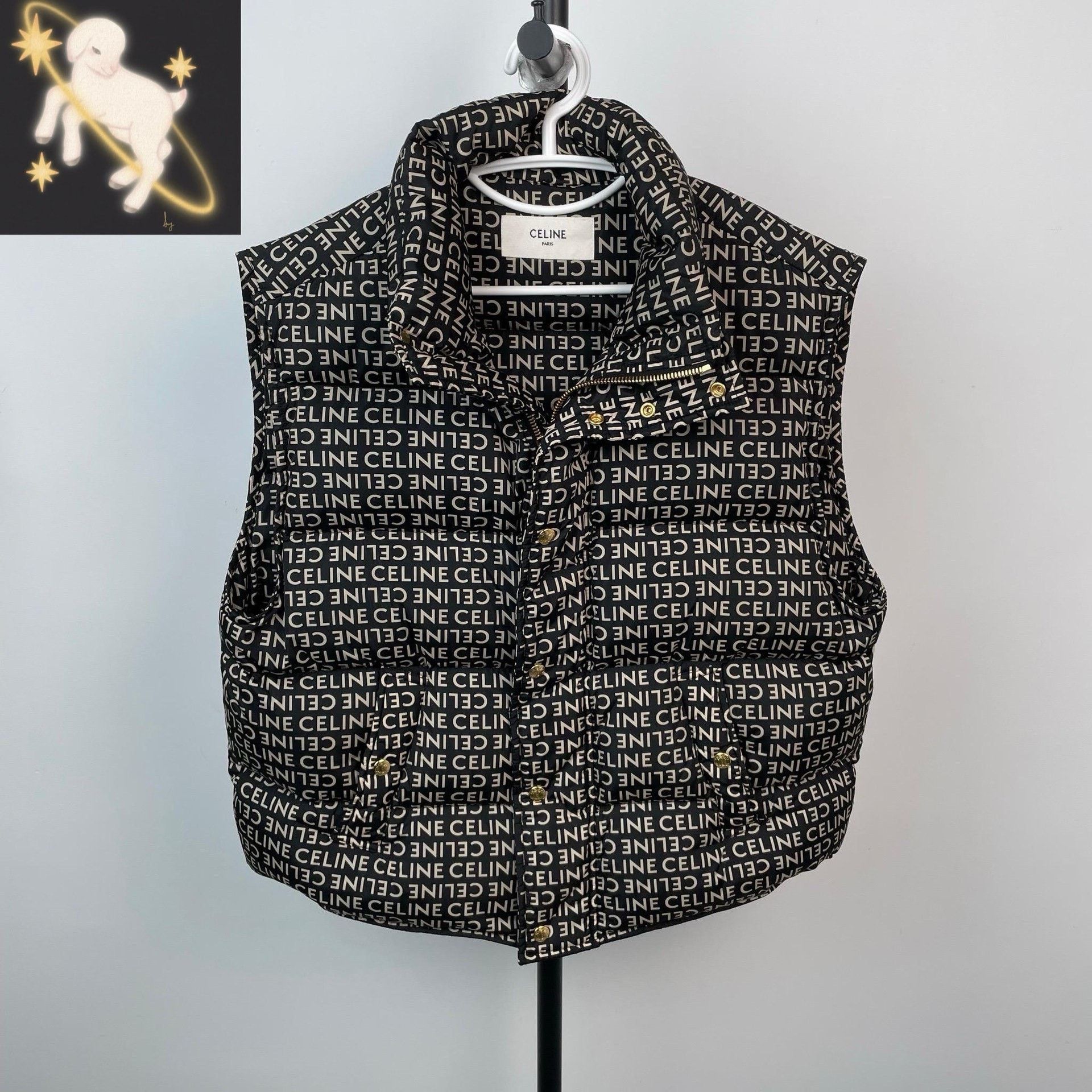Celine Celine Retro Down Black Vest 38 Women Size S / US 4 / IT 40 - 1 Thumbnail