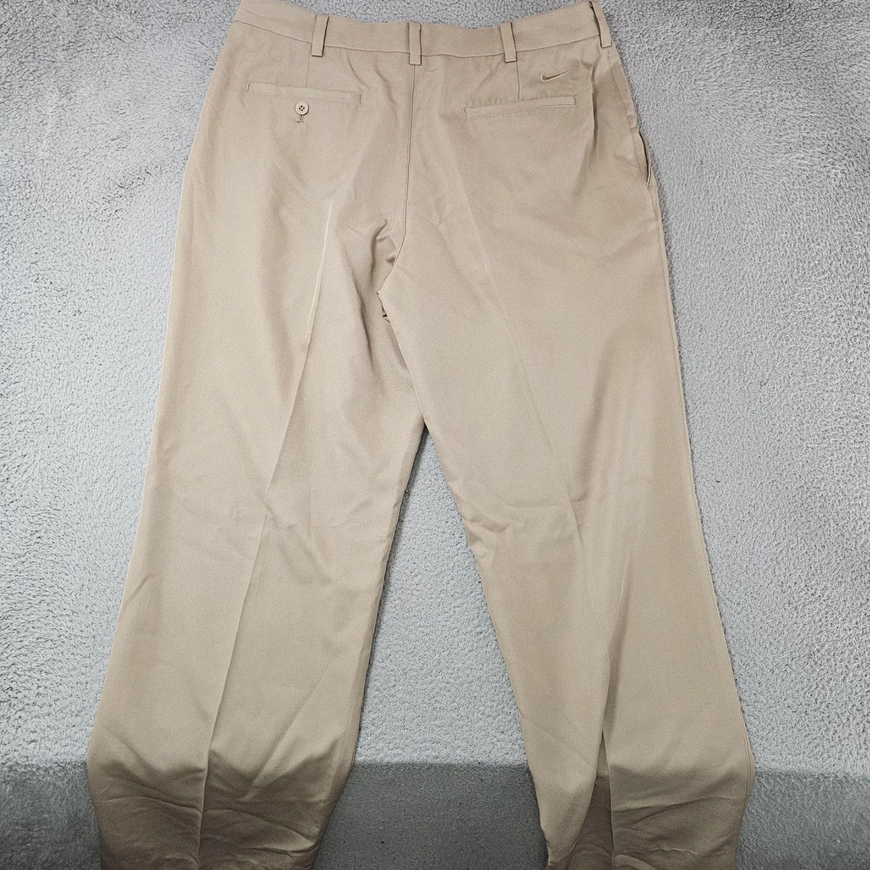 Nike Nike Dress Pants Mens 36x32 Beige Polyester Flat Front Business Casual Size US 36 / EU 52 - 6 Thumbnail