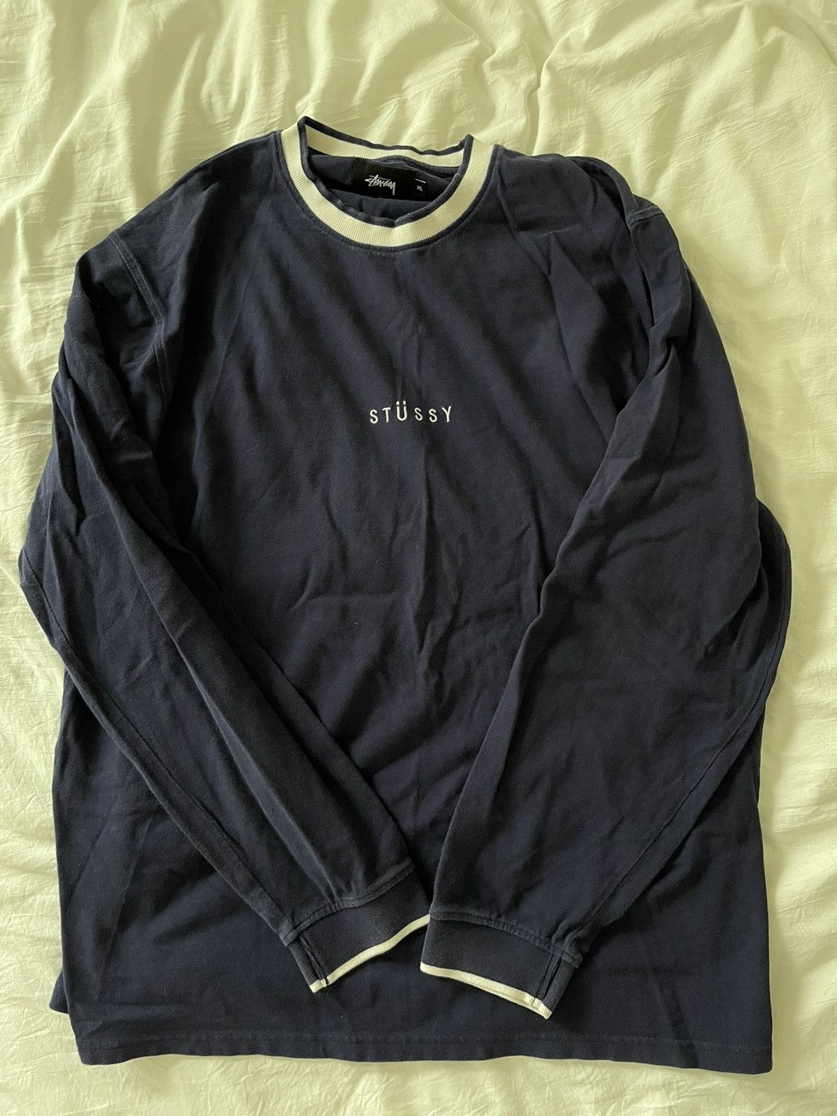 Stussy Stussy long sleeve navy shirt Size US XL / EU 56 / 4 - 1 Thumbnail
