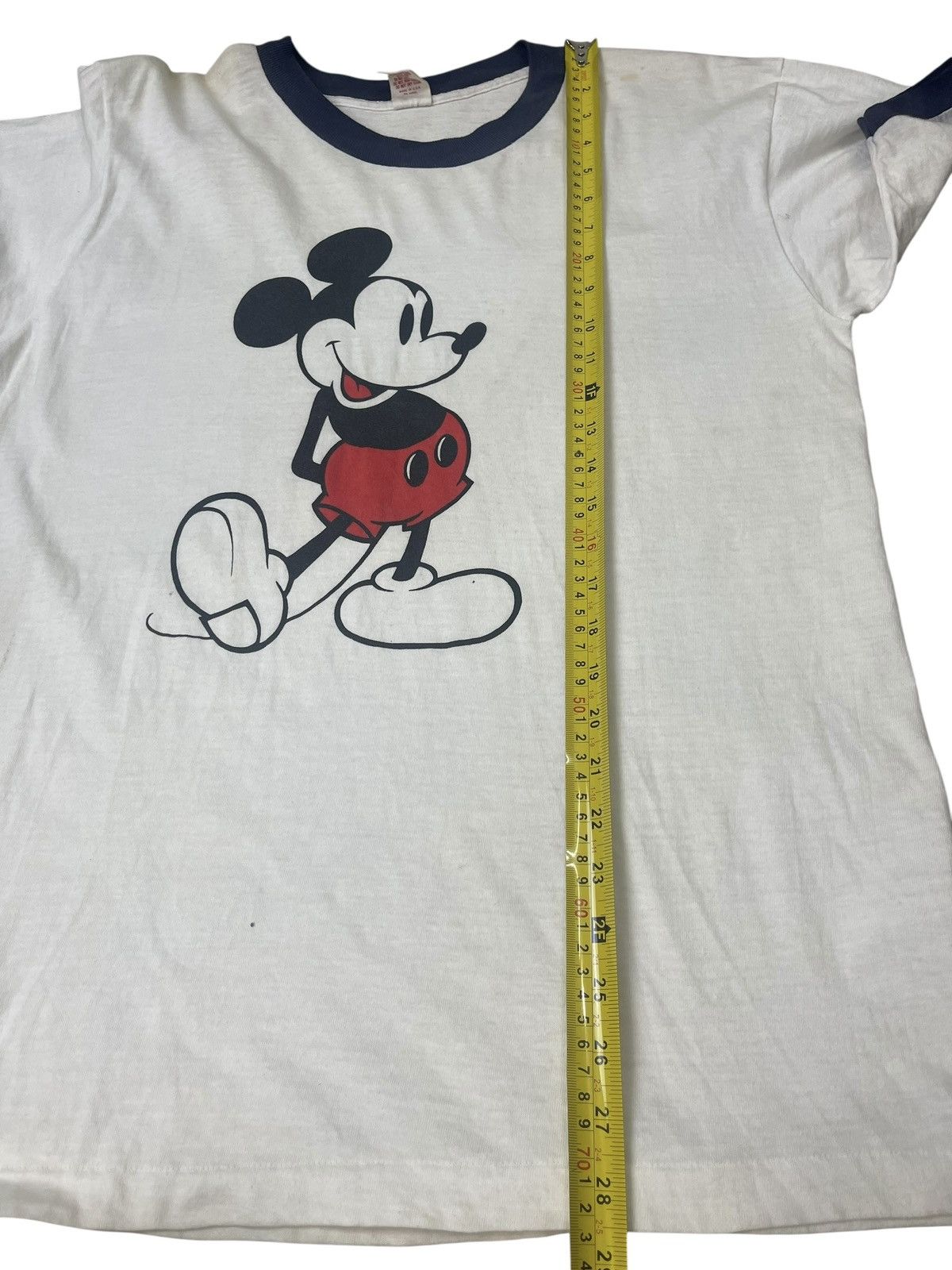 Mickey Mouse Vintage Mickey Mouse Big Logo Blue Ringer Size US XL / EU 56 / 4 - 9 Thumbnail