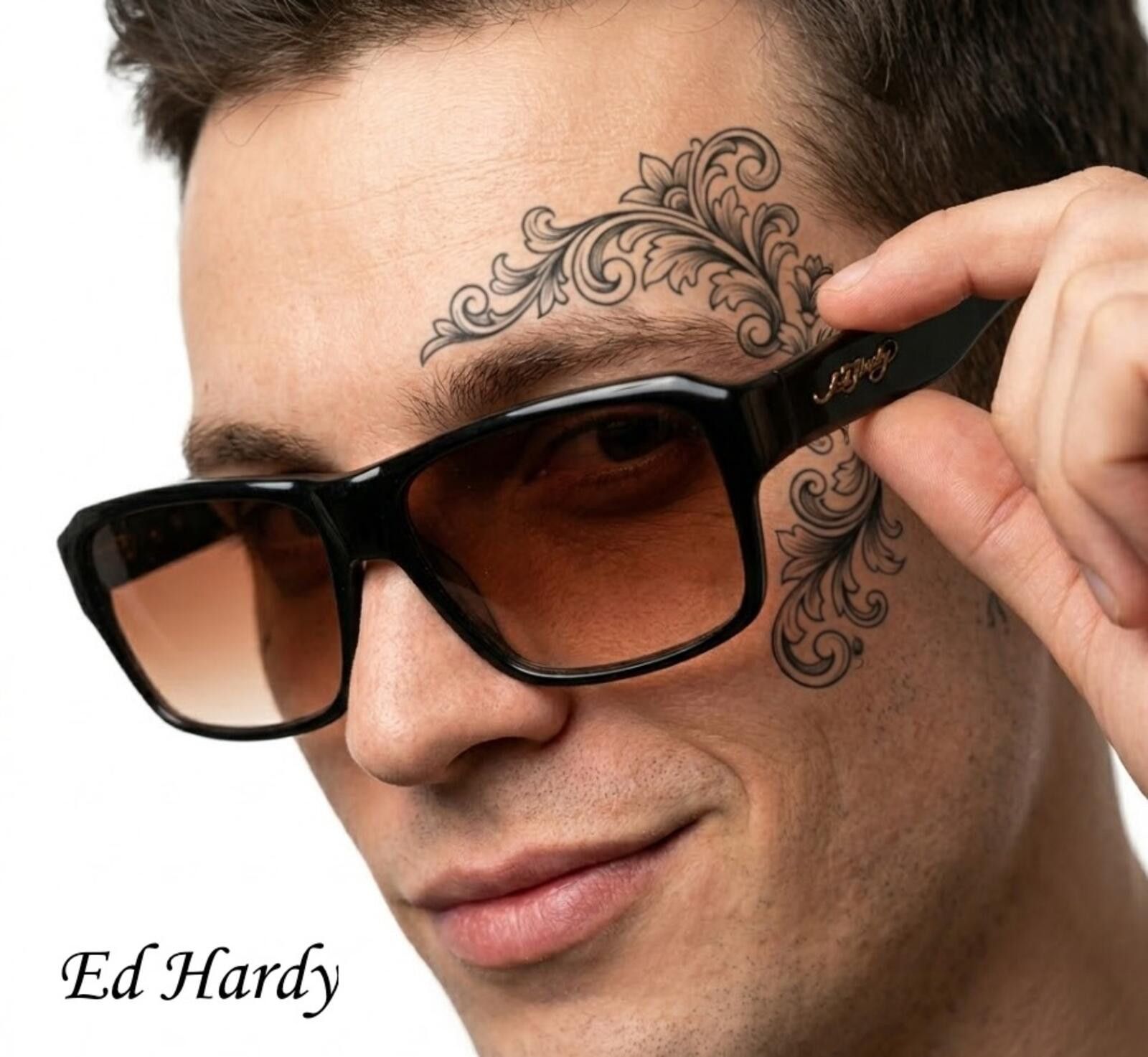 Ed Hardy Ed Hardy Hand-made Sunglasses China | Rectangular Black Size ONE SIZE - 1 Thumbnail