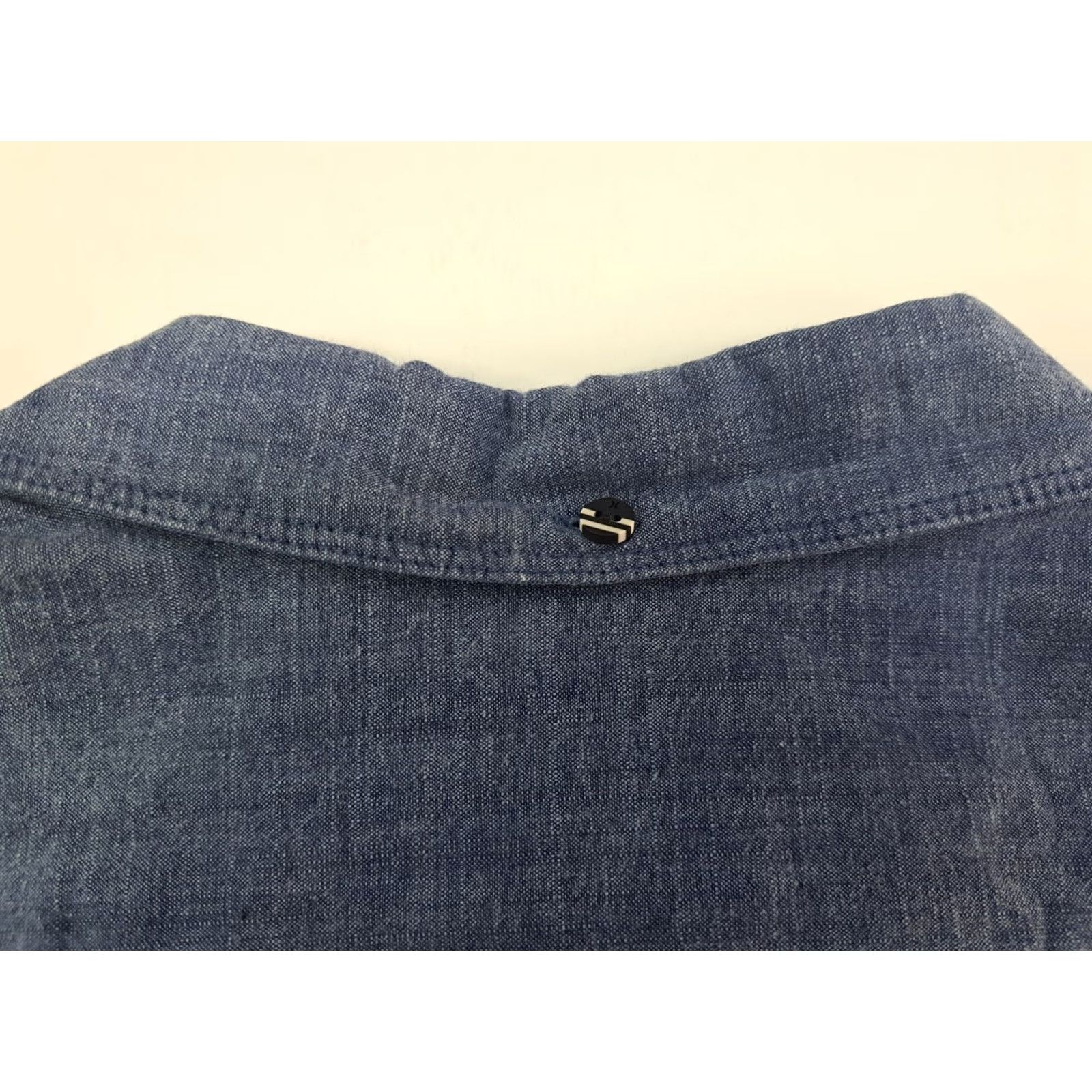 Hurley Hurley Mens Button-Up Shirt Blue Denim Long Sleeve L Large Collared Patch Logo Size US L / EU 52-54 / 3 - 5 Thumbnail