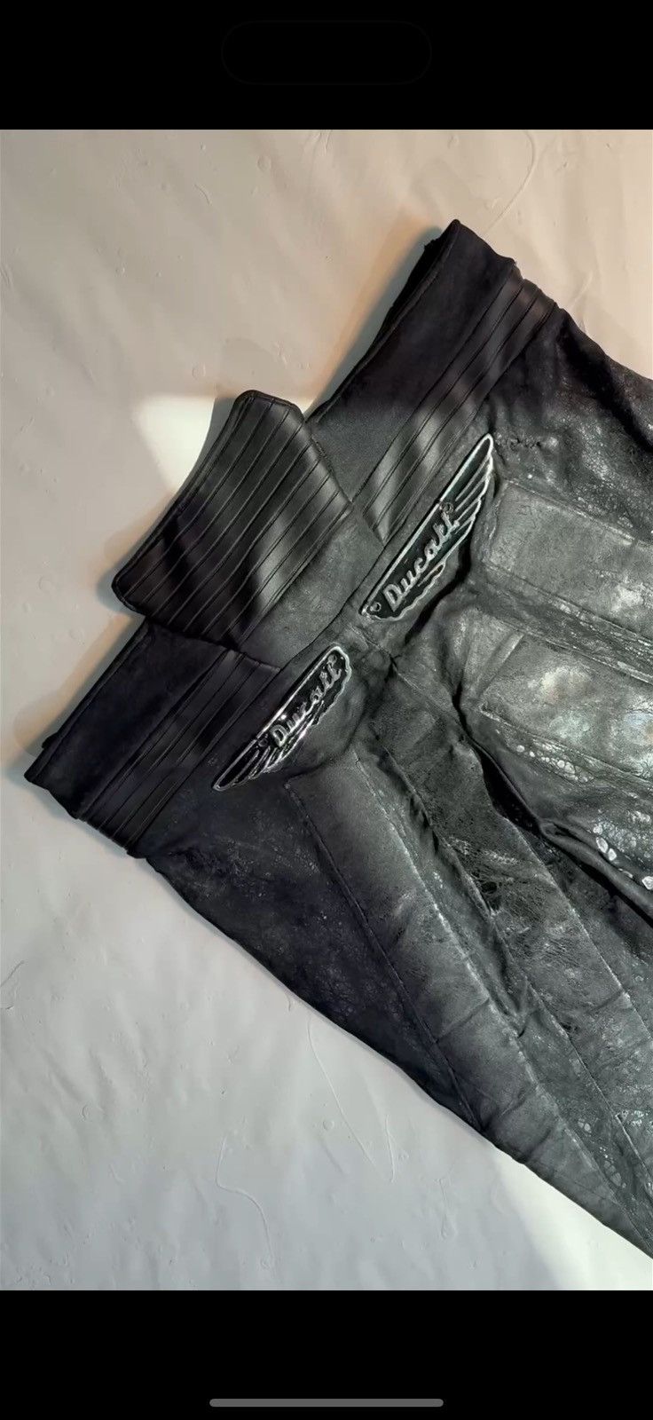Vintage Vintage Ducati Nylon Wax Biker Pants Size US 34 / EU 50 - 7 Thumbnail