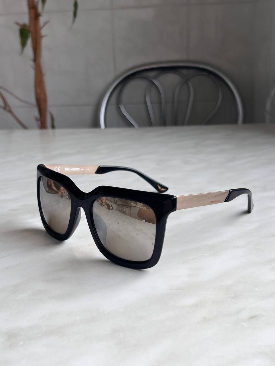 Vintage × Zadig & Voltaire Zadig & Voltaire'00s Square Black Frame Sunglasses Eyewear Size ONE SIZE - 2 Thumbnail