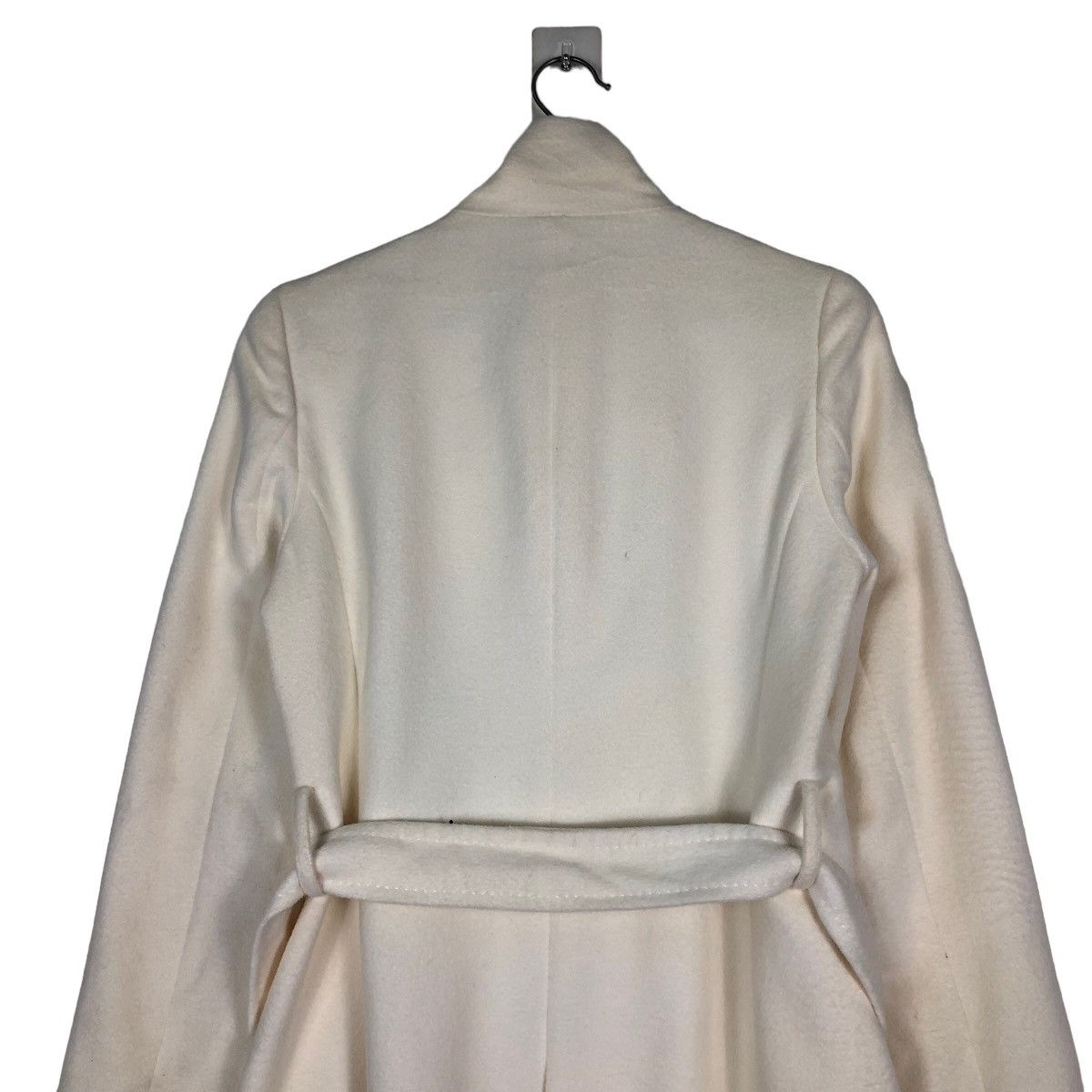 Japanese Brand 🔥Rich Pearl White Wool Long Jacket Ined Angora Japan Made Size US M / EU 48-50 / 2 - 9 Thumbnail