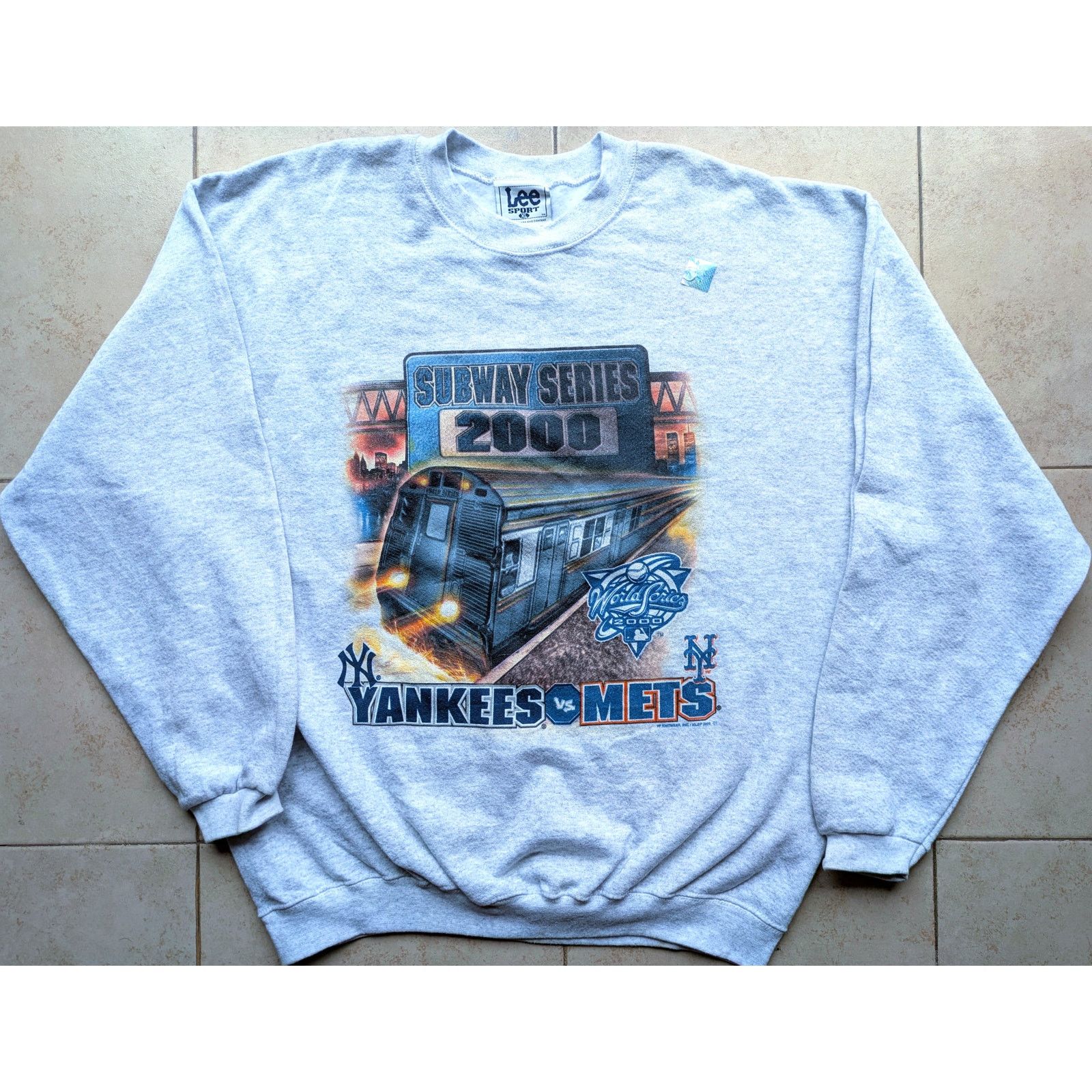 Lee × MLB Subway Series 2000 World LEE sweatshirt XL gray MLB vtg Size US XL / EU 56 / 4 - 1 Thumbnail