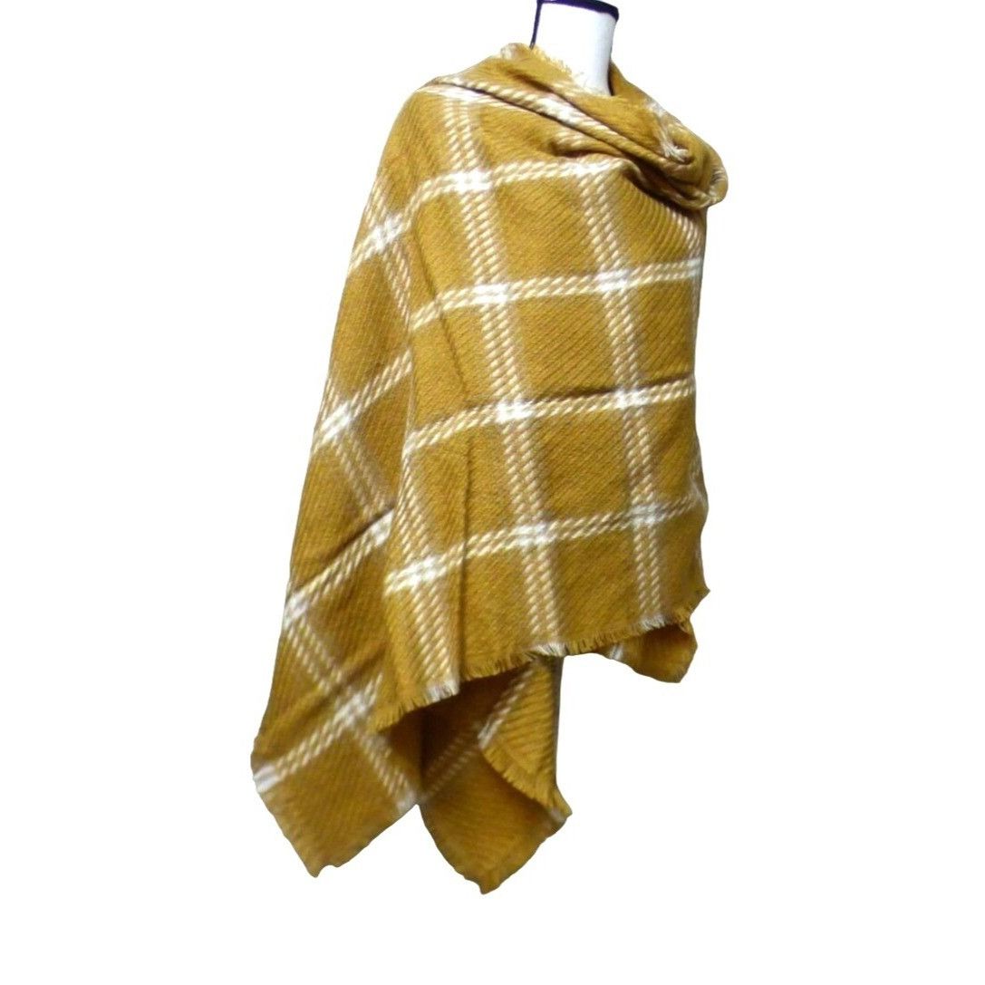 Other Cejon Heritage Plaid Blanket Scarf, 20”x76”, Camel Size ONE SIZE - 1 Thumbnail