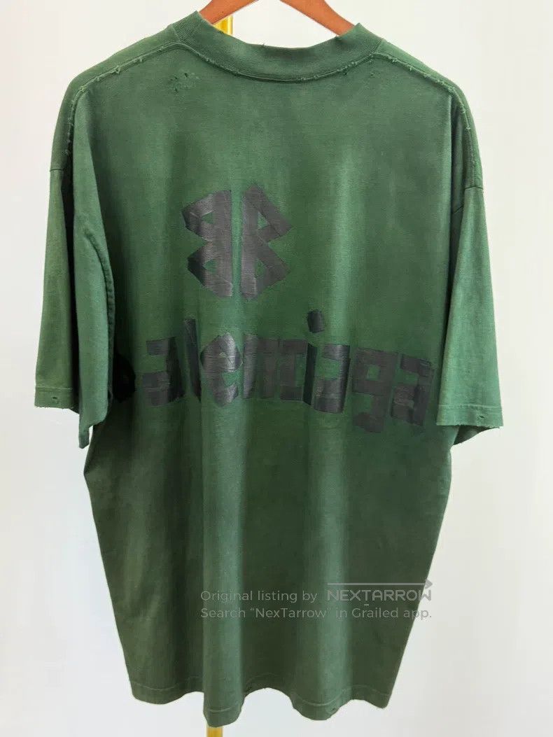 Balenciaga Balenciaga Green Tape Letter Short Sleeve, Size M Size US M / EU 48-50 / 2 - 2 Thumbnail