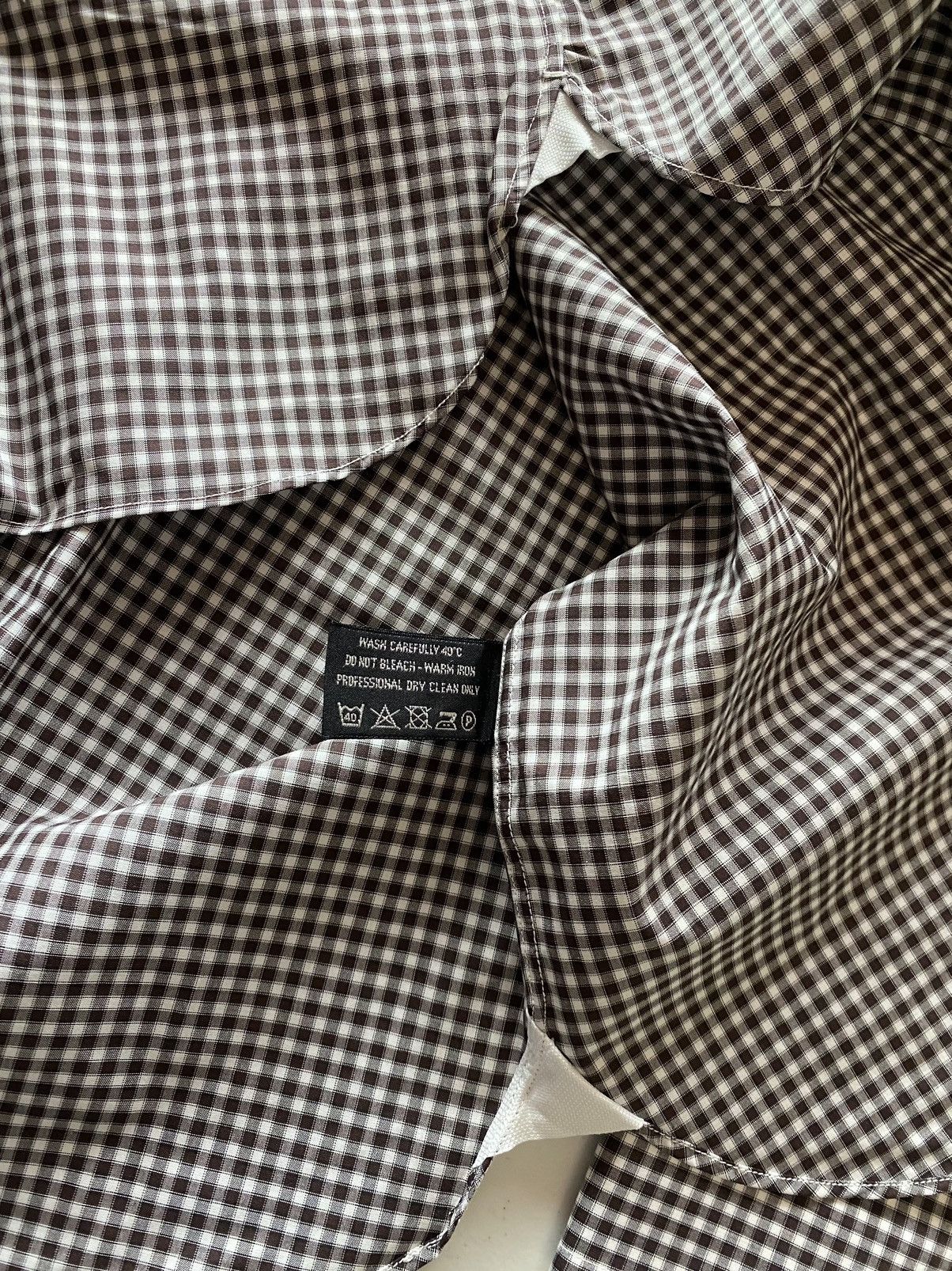 Tom Ford Tom Ford mocha/grey gingham check shirt 45e NWT Size US XXL / EU 58 / 5 - 11 Thumbnail