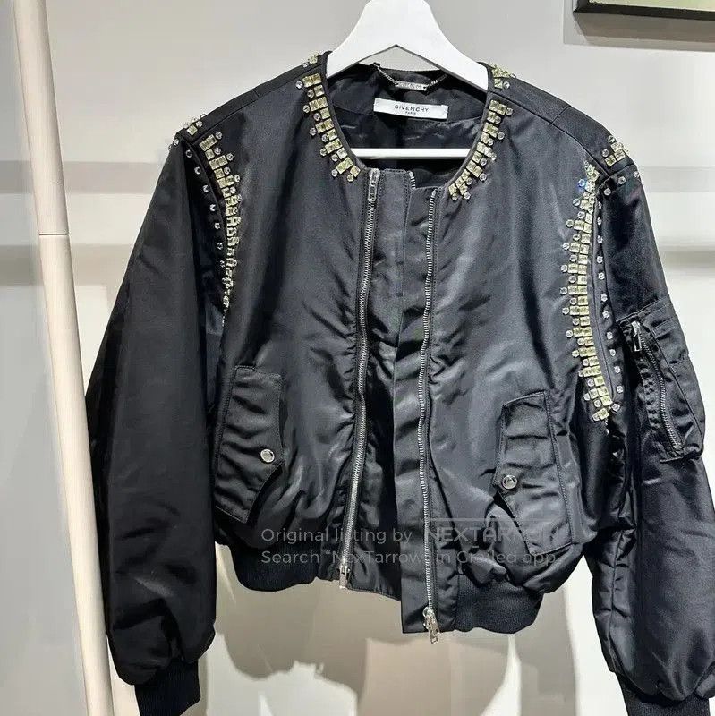 Givenchy Givenchy Black Nylon Women's Jacket with Studs . Size S / US 4 / IT 40 - 8 Thumbnail