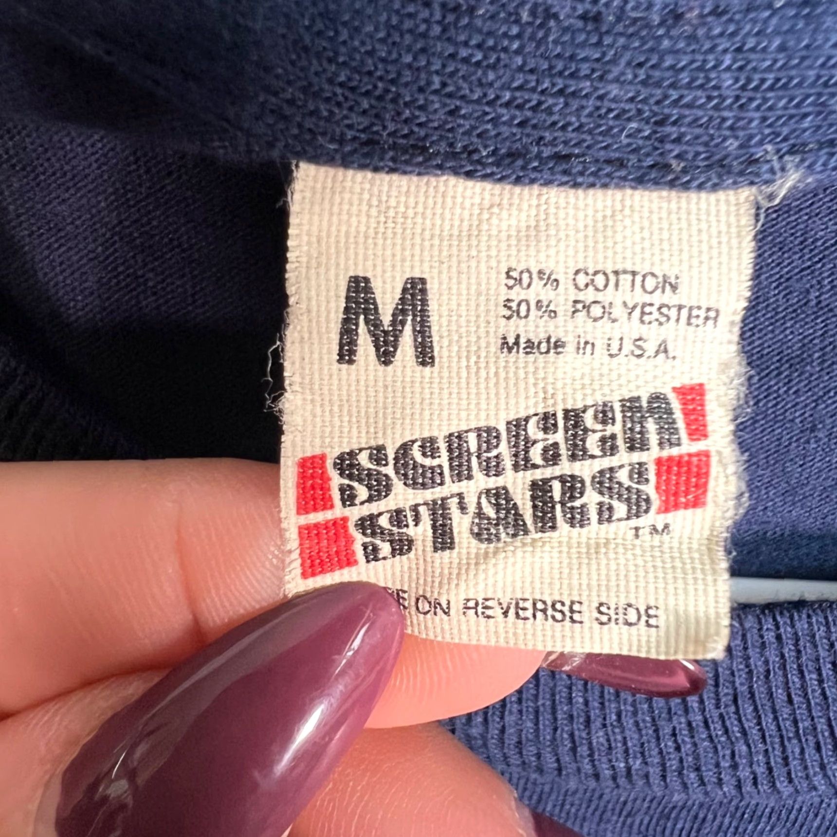 Vintage VINTAGE Screen Stars Police Emergency Squad T Shirt Mens Medium Blue 90s 1980s Shirt Size US M / EU 48-50 / 2 - 3 Thumbnail