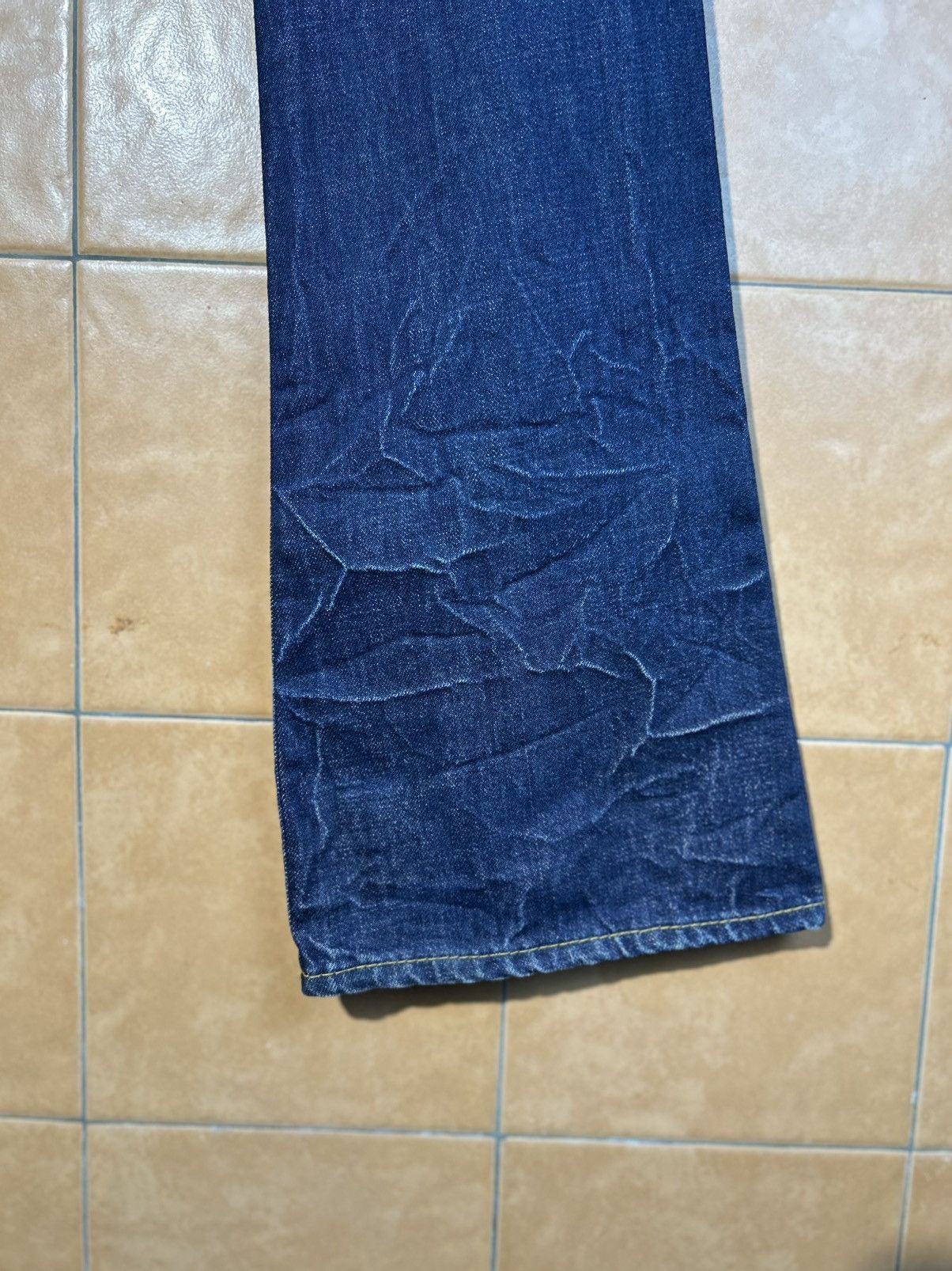 Japanese Brand Flared Jeans Distressed Jeans Size US 27 - 12 Thumbnail