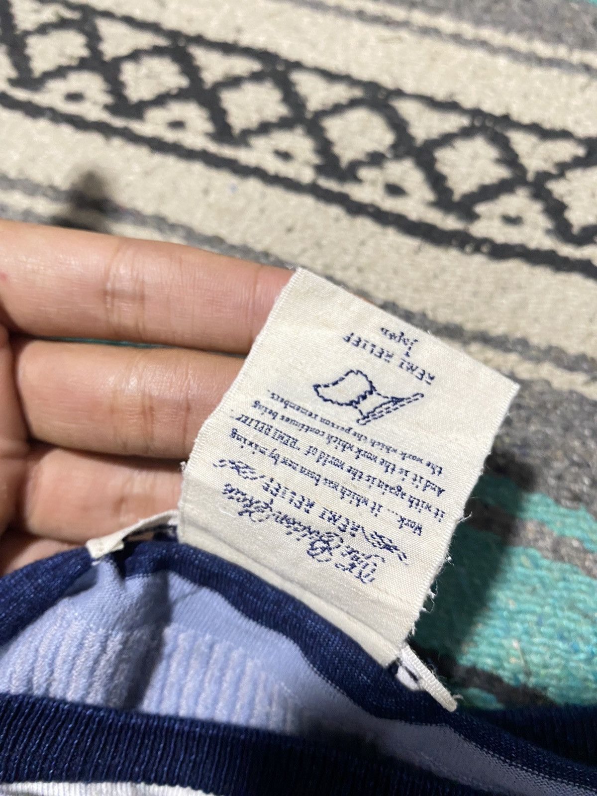 Remi Relief REMI RELIEF Jacquard Border Pocket Tee Size US S / EU 44-46 / 1 - 10 Thumbnail