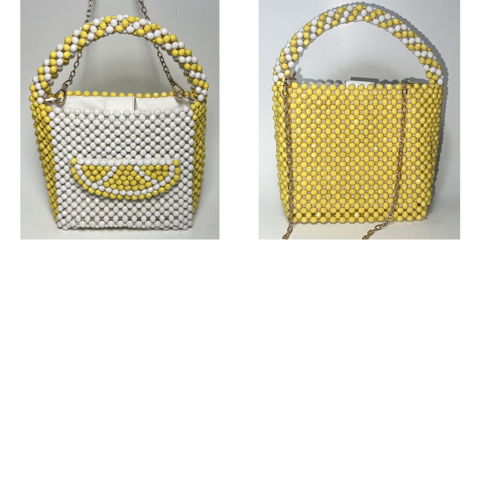 Vintage NWOT Bouffant & Broken Hearts Kendra Dandy Beaded Lemon Purse Crossbody Bag Size ONE SIZE - 8 Thumbnail