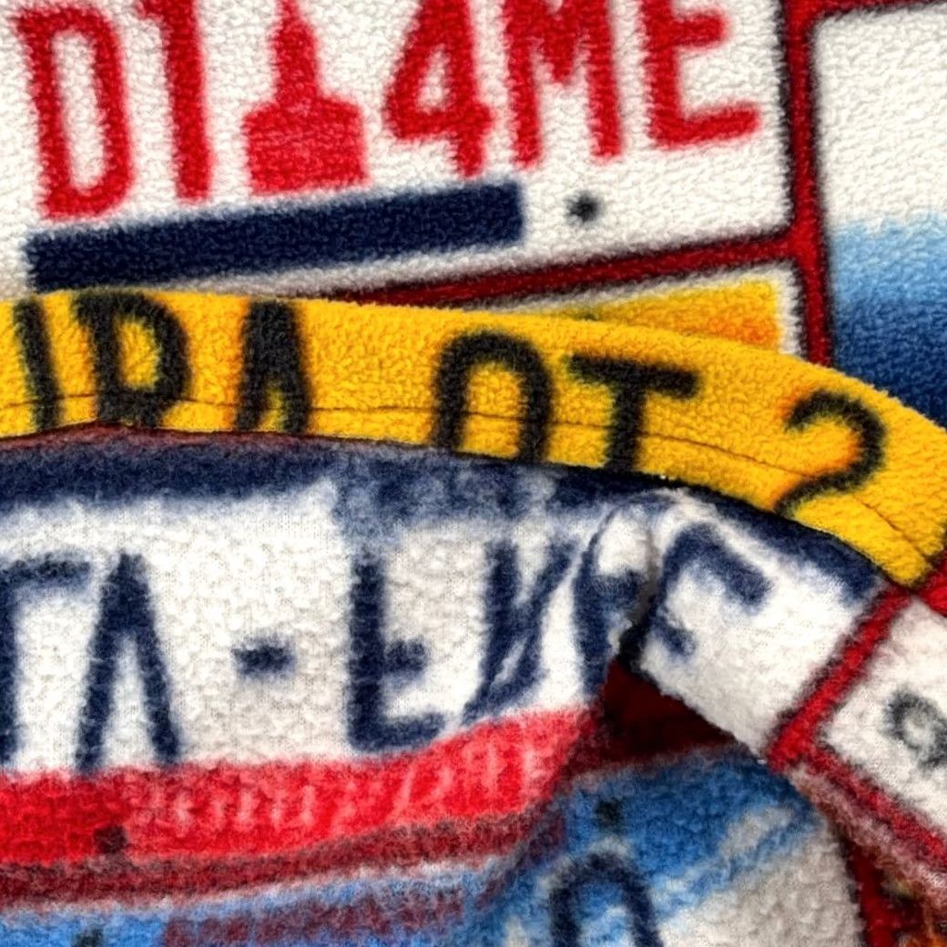 Vintage Vintage Fleece USA License Plates Pullover Sweater Size US L / EU 52-54 / 3 - 5 Thumbnail
