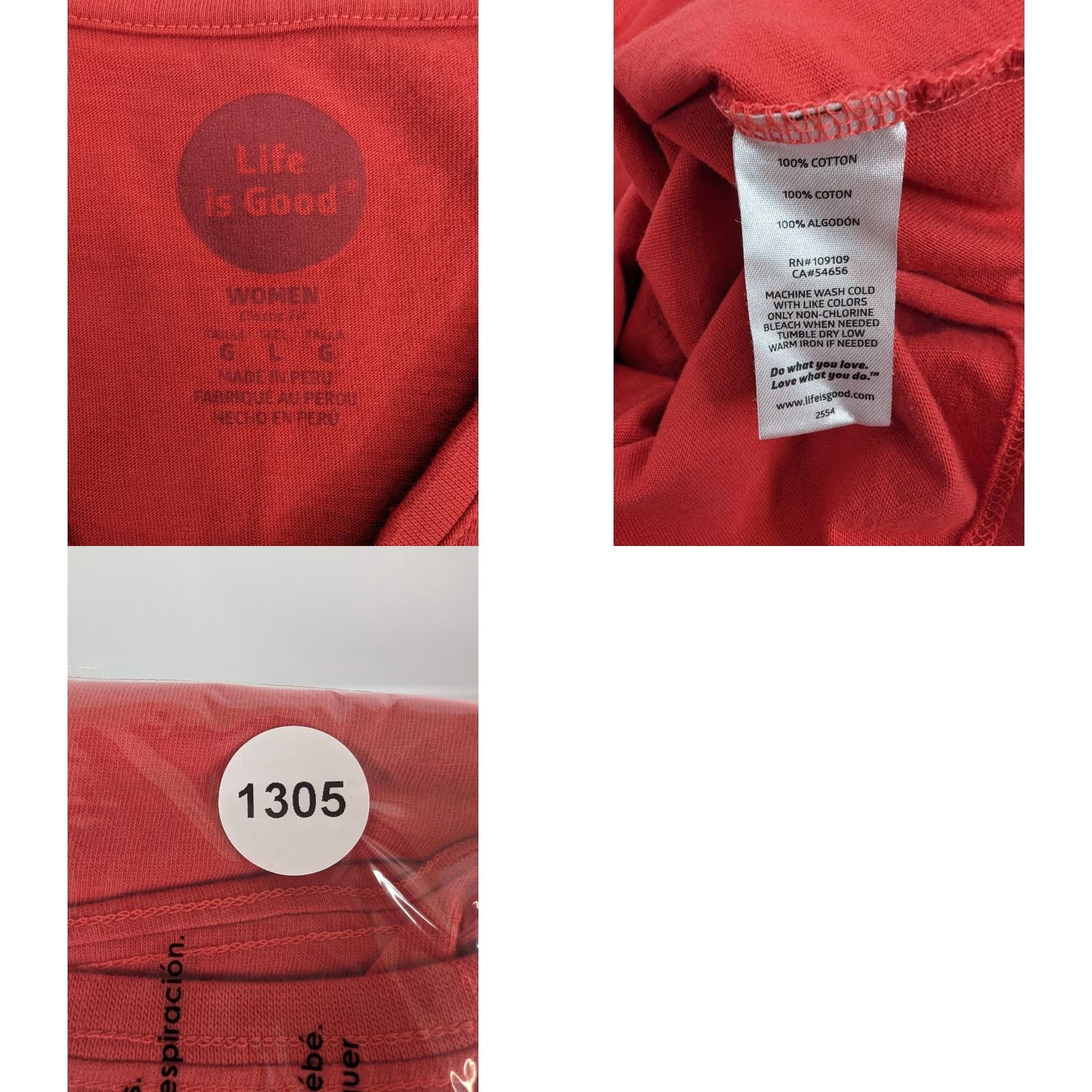 Life is Good Life is Good Red Womens Large Classic Fit Tee Shirt Be You Tiful Snowflake Fun Shirt Womens L Red Be You Tiful Snowflake Fun Size L / US 10 / IT 46 - 8 Thumbnail