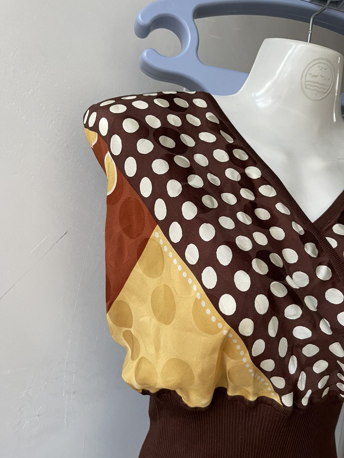 Hermes Hermes Silk Scarf Twillaine Top - Polka Dot Print Size S / US 4 / IT 40 - 4 Thumbnail