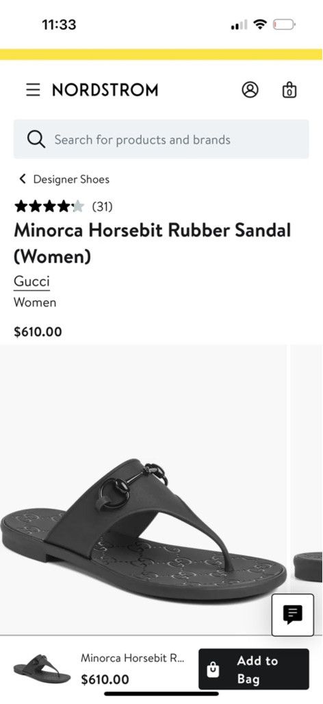 Gucci Gucci Minorca Horsebit Rubber Sandal Size 7.5 women’s Size US 7.5 / IT 37.5 - 8 Thumbnail