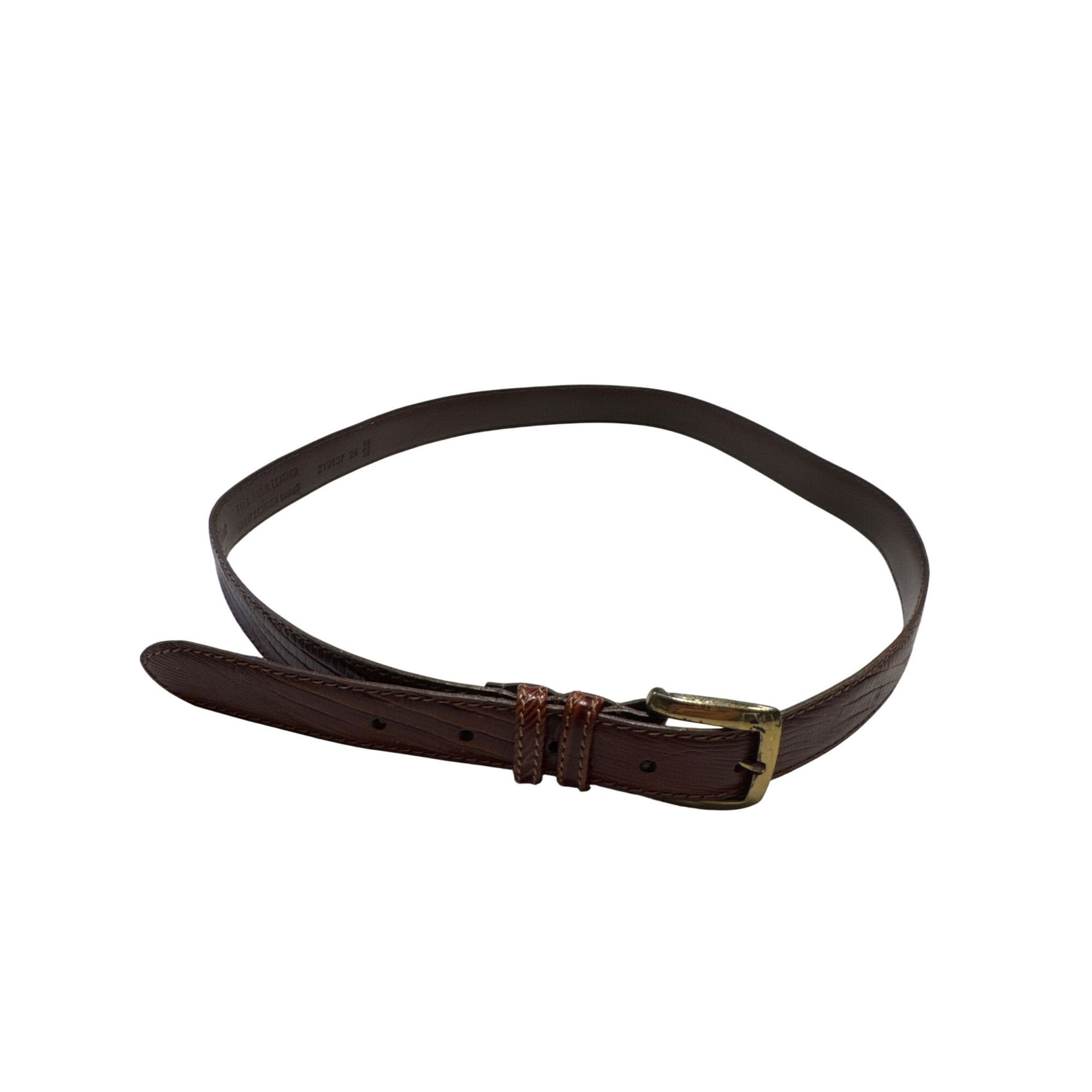 Dior Christian Dior Womens Brown Genuine Leather Belt With Brass Size ONE SIZE - 1 Thumbnail