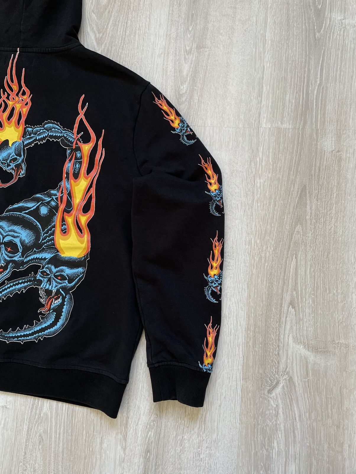 Allsaints ALLSAINTS Scorpion Fire Hoodie Big Logo Black Size US XL / EU 56 / 4 - 3 Thumbnail