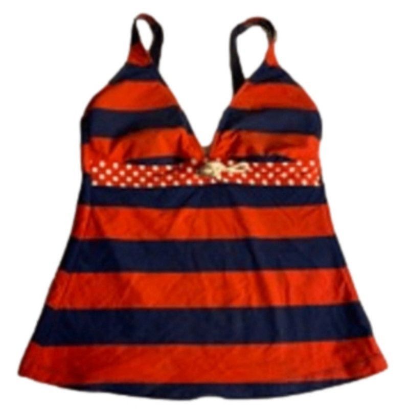 Tommy Hilfiger Tommy Hilfiger Nautical Striped Polka Dot Tankini Swim Top Size ONE SIZE - 2 Thumbnail