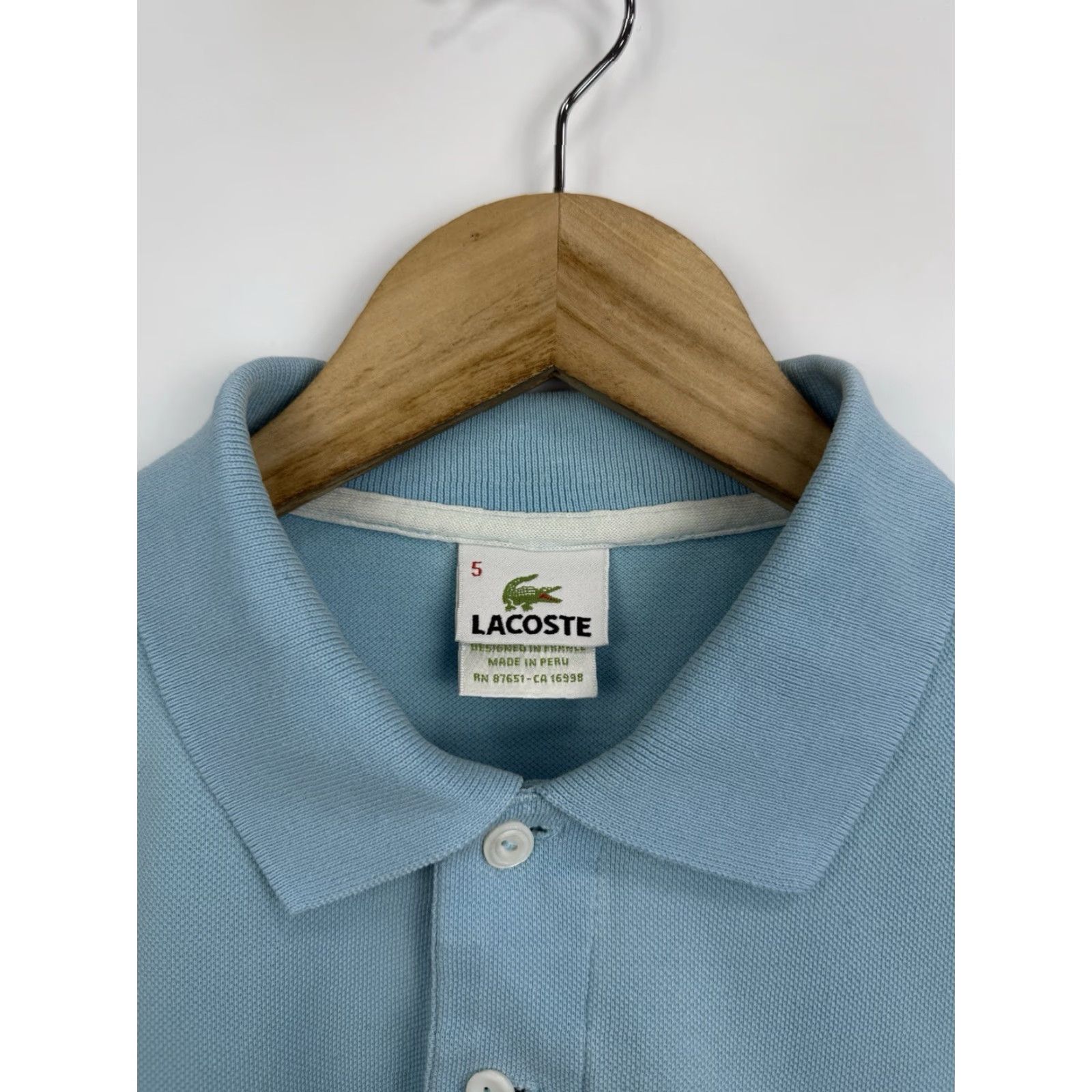 Lacoste VINTAGE Lacoste Polo T-Shirt Men 90s Regular Size L Blue 90s Polo Single Stitch Retro Rare Jeans? Size US L / EU 52-54 / 3 - 5 Thumbnail