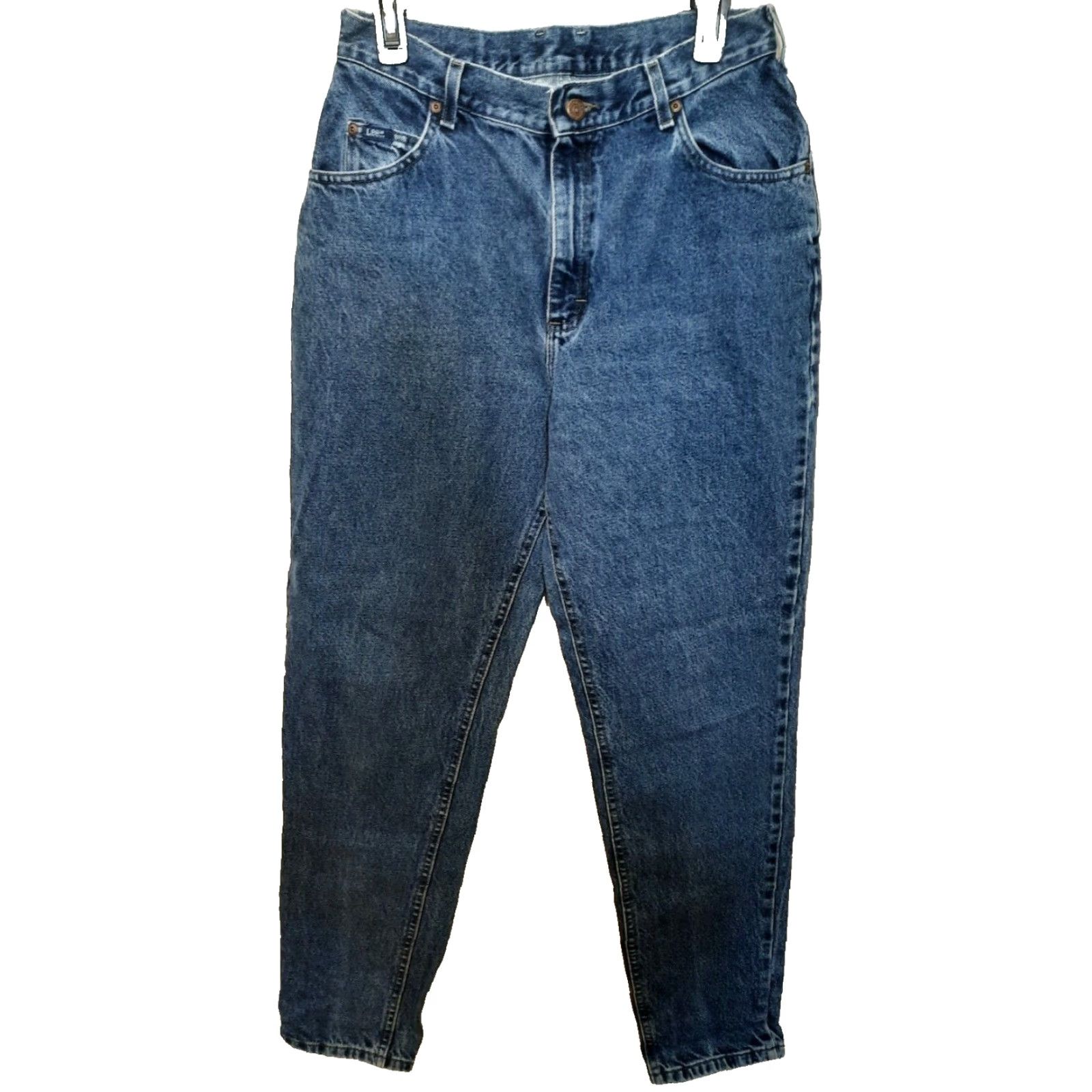 Lee VINTAGE Lee Women's Denim Jeans 90s High Rise 30x32 12 Tapered Leg Blue Size 34" / US 12 / IT 48 - 2 Thumbnail
