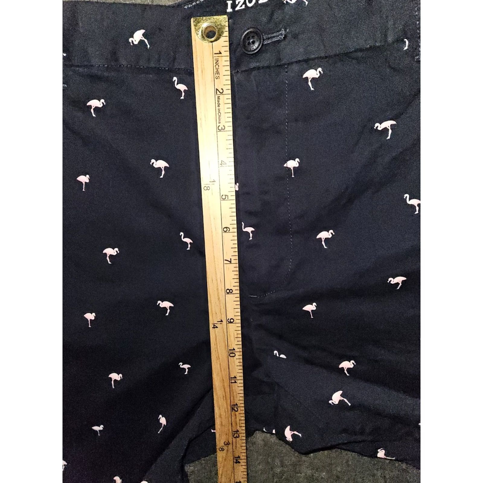 Izod IZOD Chino Shorts Men's 38 Blue Flamingo AOP Slash Pocket Beach Travel Casual Size US 38 / EU 54 - 4 Thumbnail