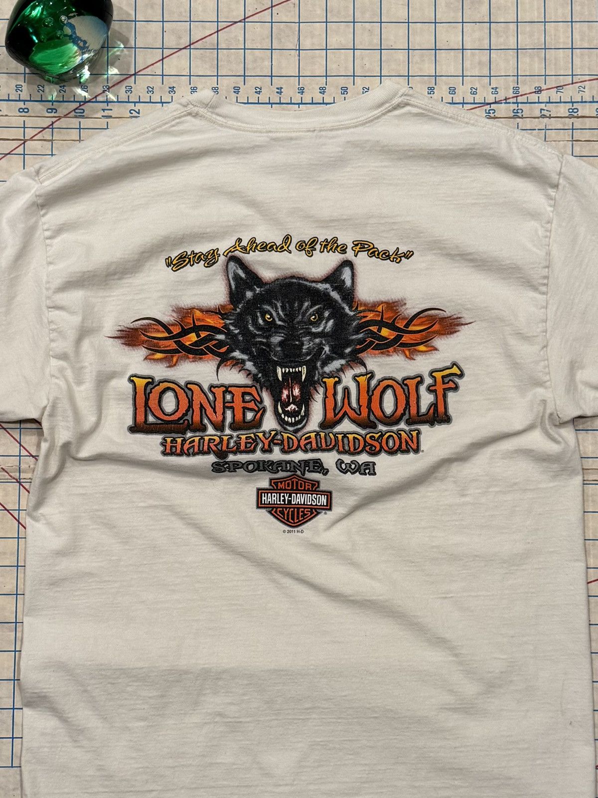 Harley Davidson Harley Davidson Lone Wolf Graphic Tee Used White Size Large Size US L / EU 52-54 / 3 - 3 Thumbnail