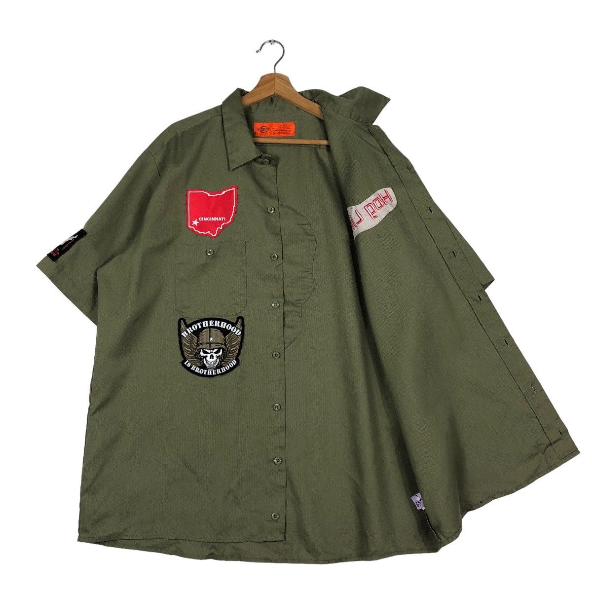Japanese Brand 🔥Vintage Work Shirt Bowling Dickies Skeleton Big Logo Size US XXL / EU 58 / 5 - 11 Thumbnail