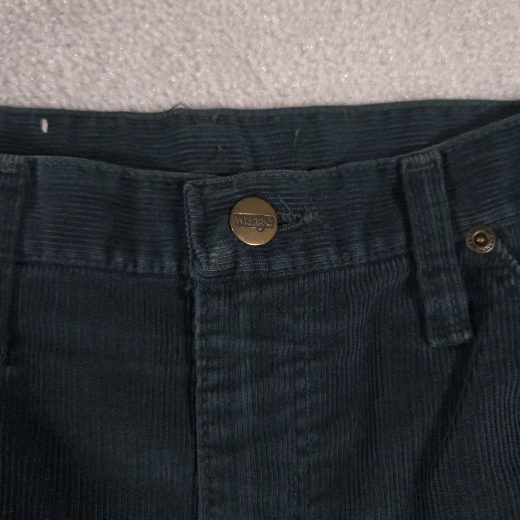 Wrangler Wrangler Pants Mens 34x29 Green Corduroy Regular Fit Straight Leg Casual Size US 34 / EU 50 - 5 Thumbnail