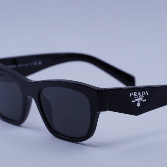 Prada Prada PRB09S 16K08Z Sunglasses Black Butterfly Frame Size ONE SIZE - 9 Thumbnail