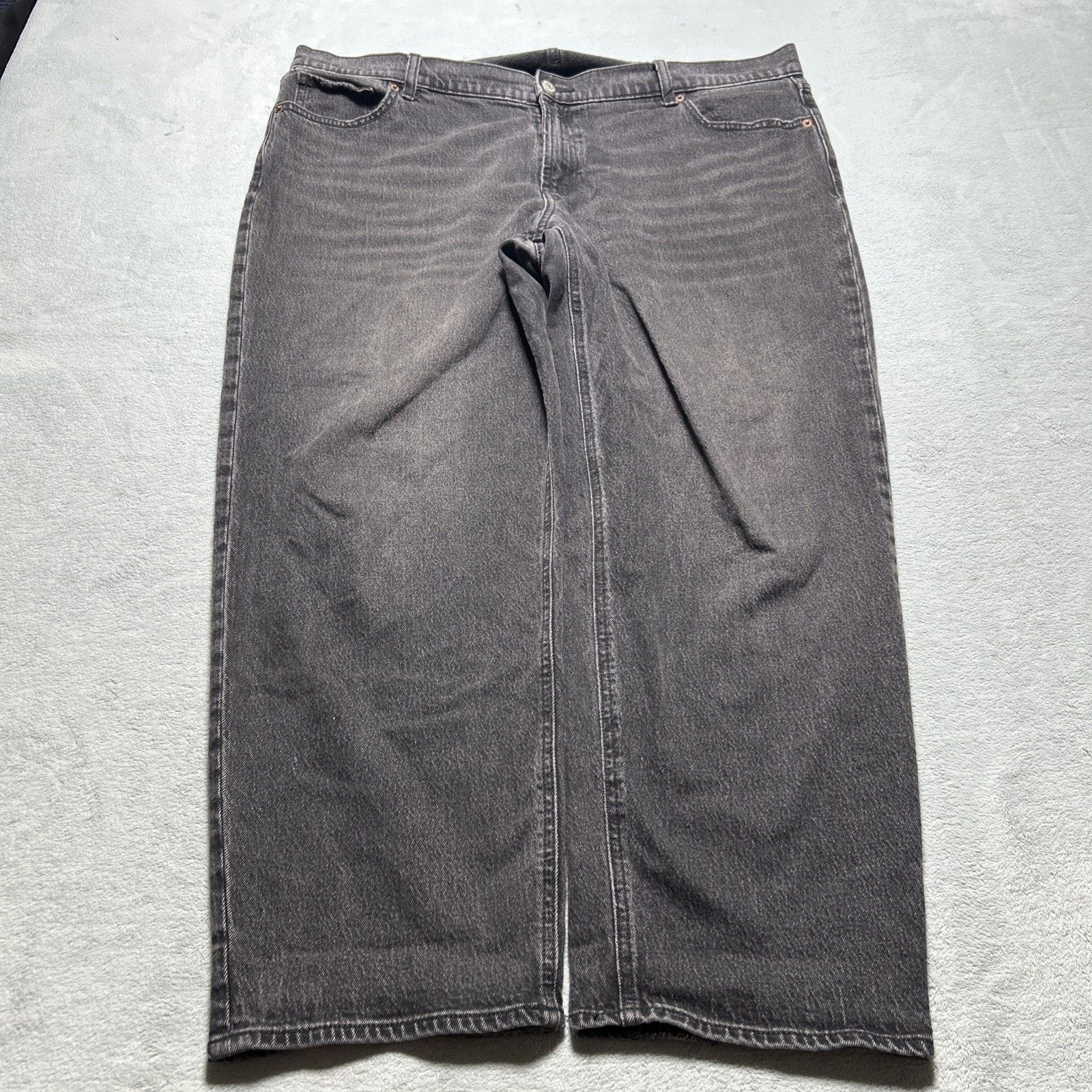 Old Navy Loose Baggy Jeans Women 18 42x27 Hamilton Black Wide Relaxed Size 40" / US 18 - 7 Thumbnail