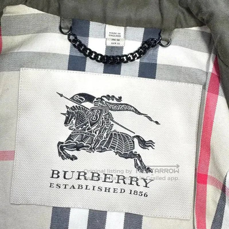 Burberry Burberry Women's Wool Coat in Dark Khaki. Size XS / US 0-2 / IT 36-38 - 4 Thumbnail