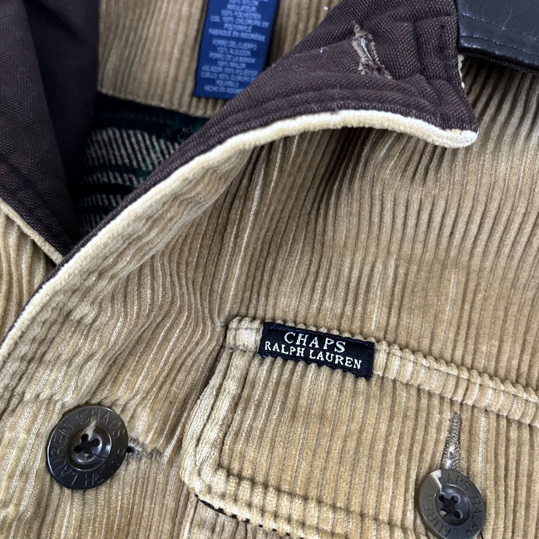 Chaps VTG Chaps Ralph Lauren Jacket Mens Medium Brown Corduroy Barn Chore Field Coat Size US M / EU 48-50 / 2 - 2 Thumbnail