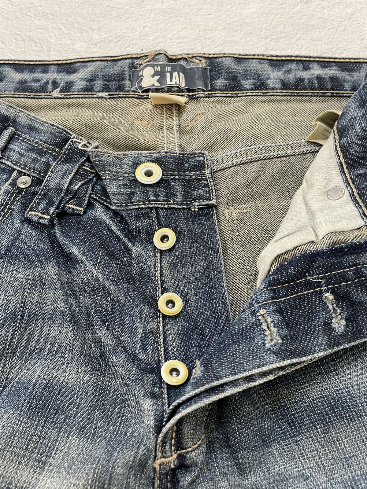 Japanese Brand 2000s Zara Button Fly Denim Baggy Jeans Y2K Size US 33 - 8 Thumbnail