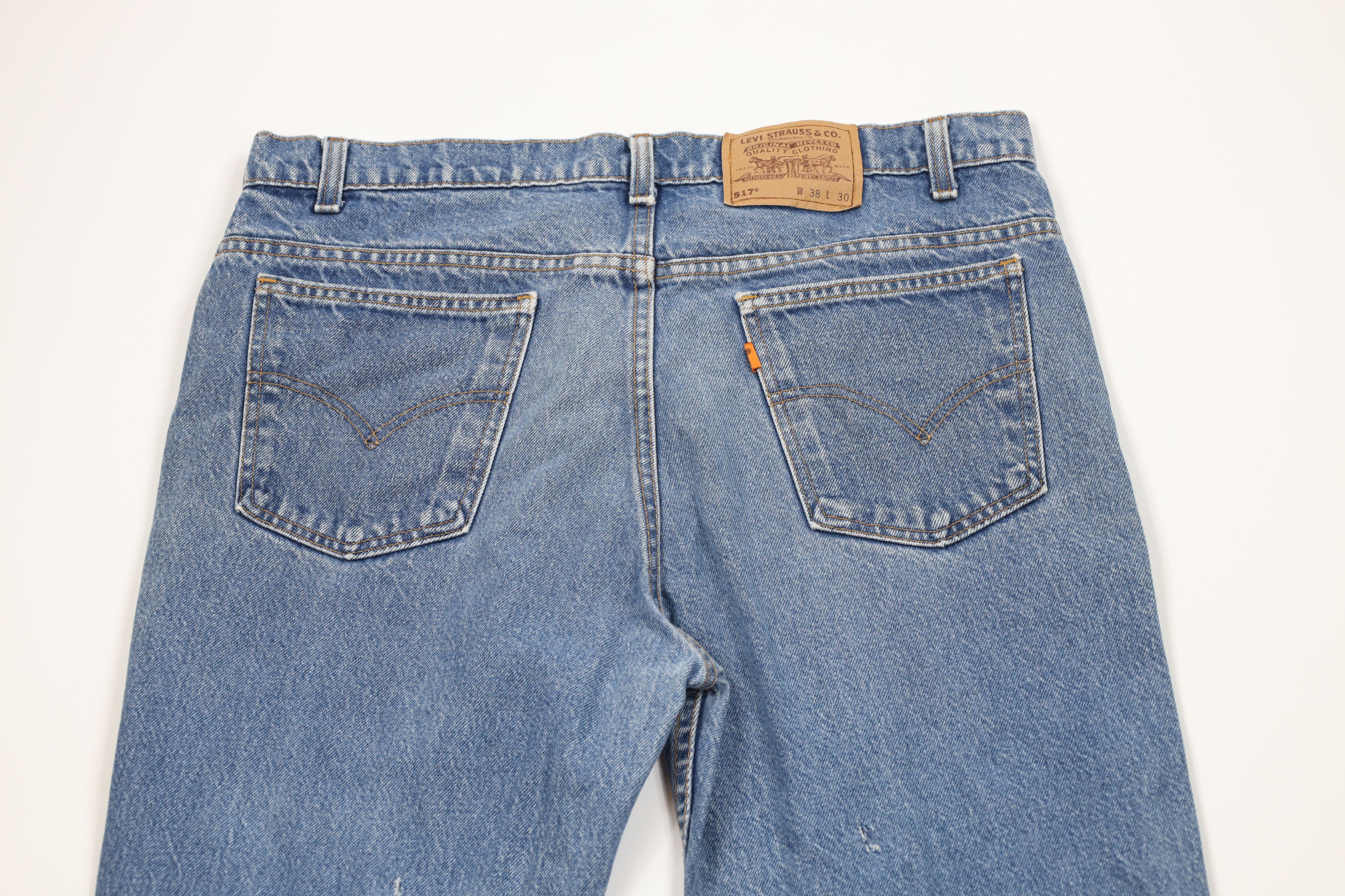 Levi's Vintage 90s Levis 517 Orange Tab Wide Leg Denim Jeans USA Size US 38 / EU 54 - 12 Thumbnail