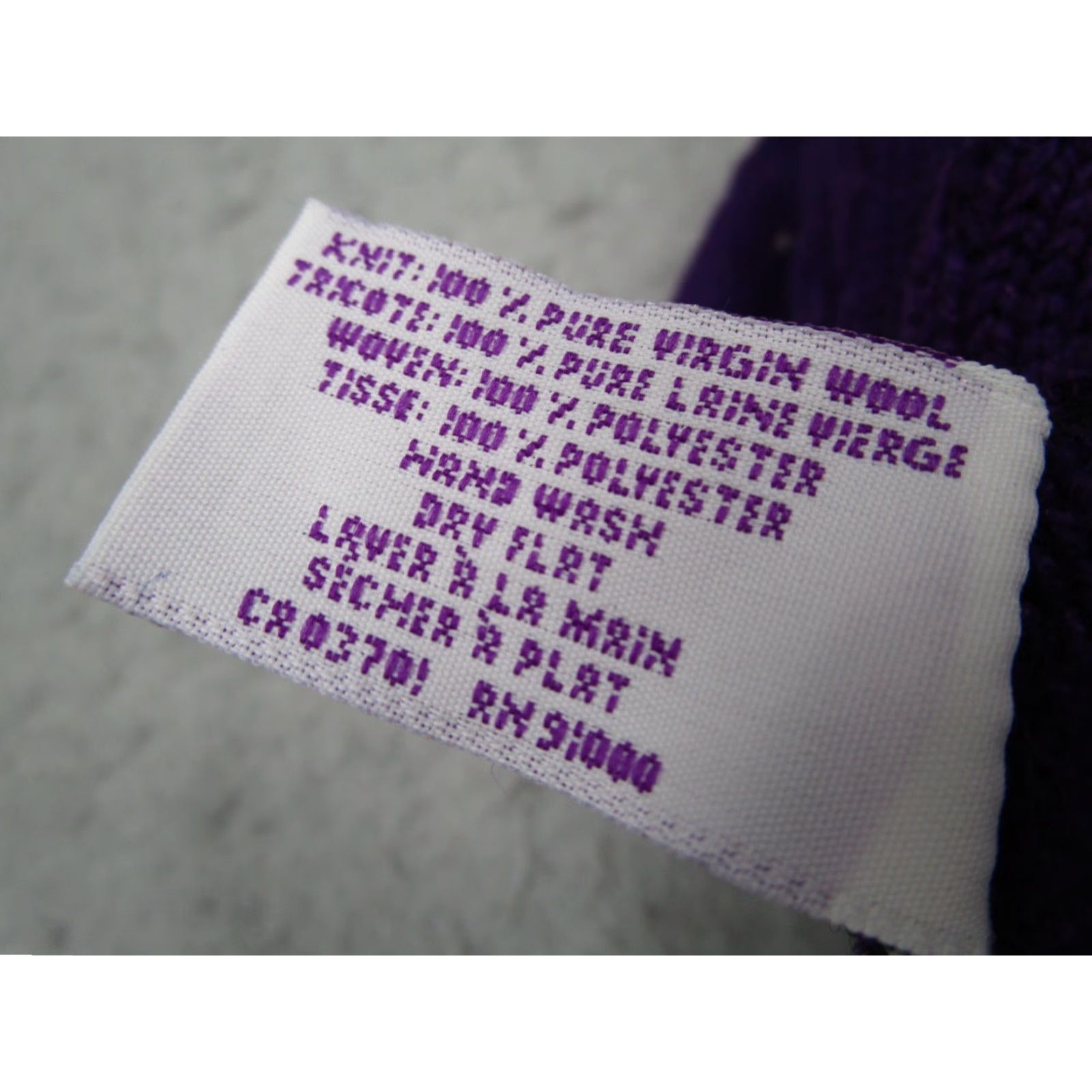 Vintage Vintage Merkley Headgear Hat Mens One Size Purple Wool Knit Lined Ski Snowboard Beanie Size ONE SIZE - 5 Thumbnail