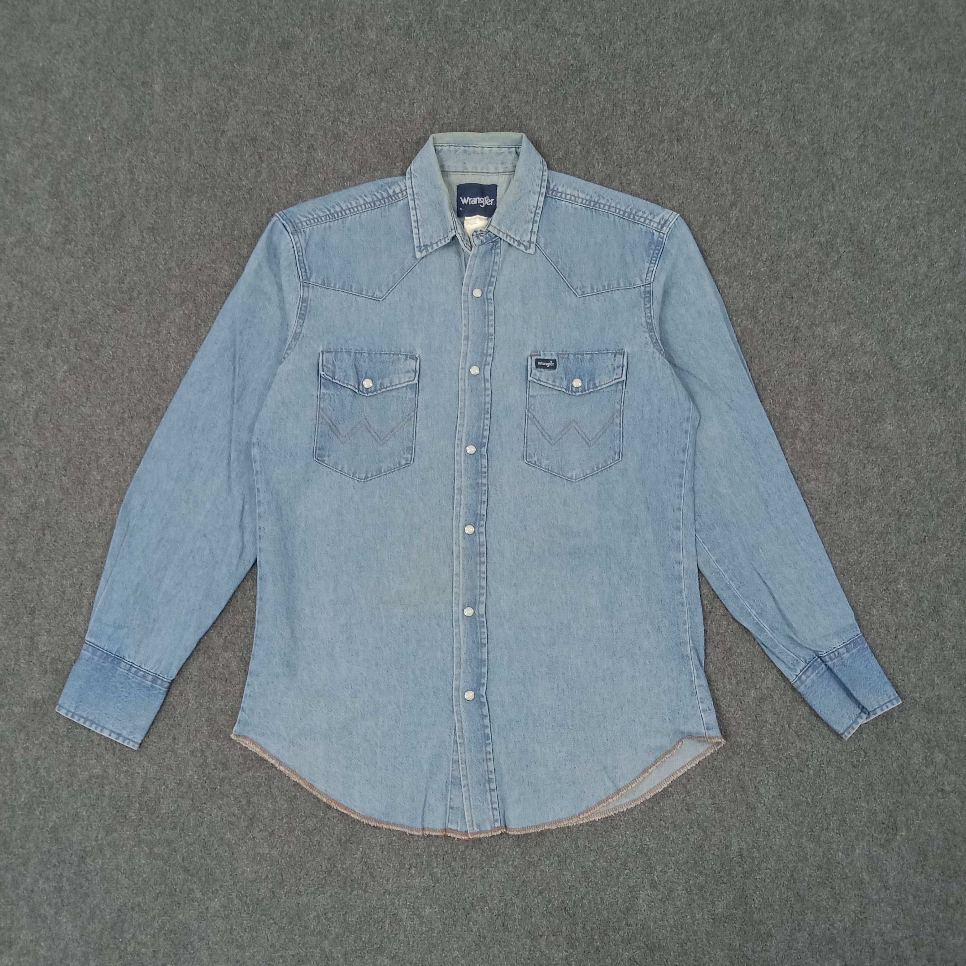 Wrangler American Retro Style Denim Shirt Button Up